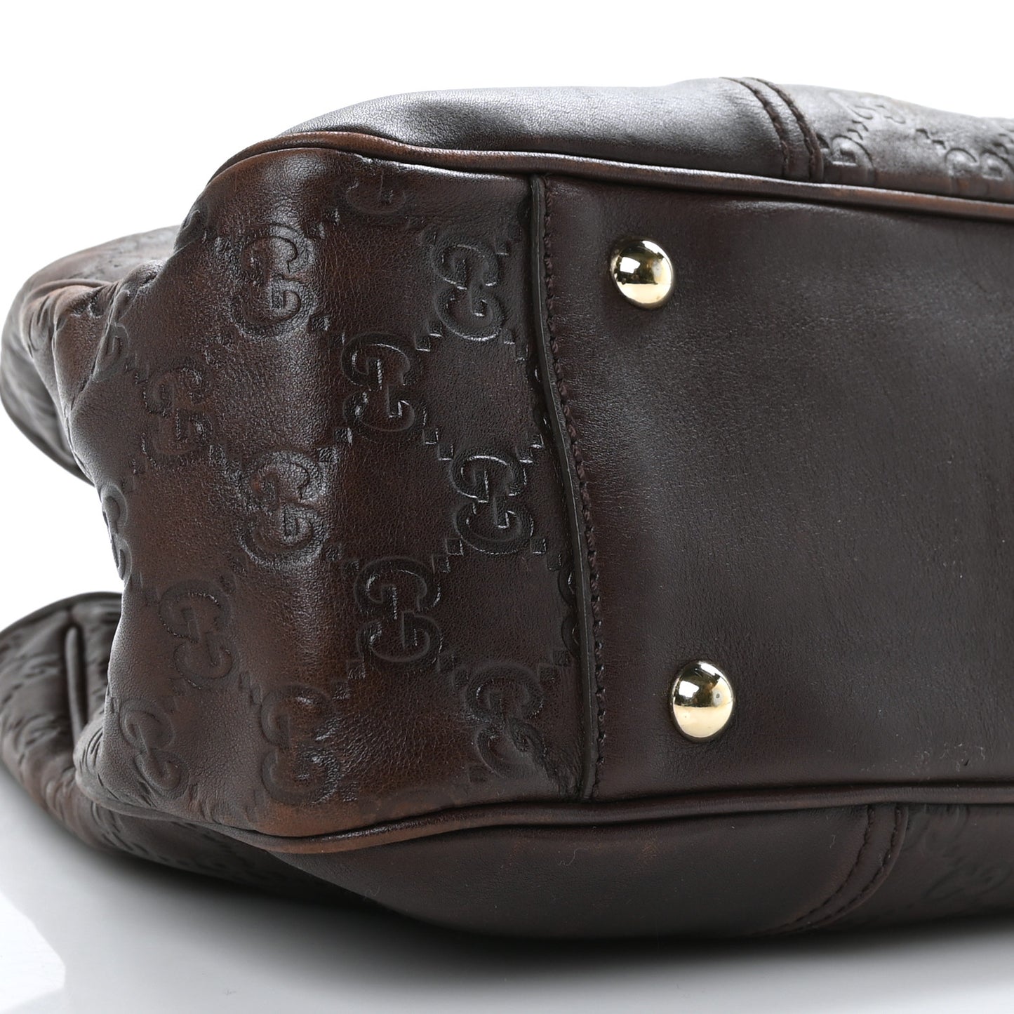 Guccissima Medium Princy Tote Dark Brown