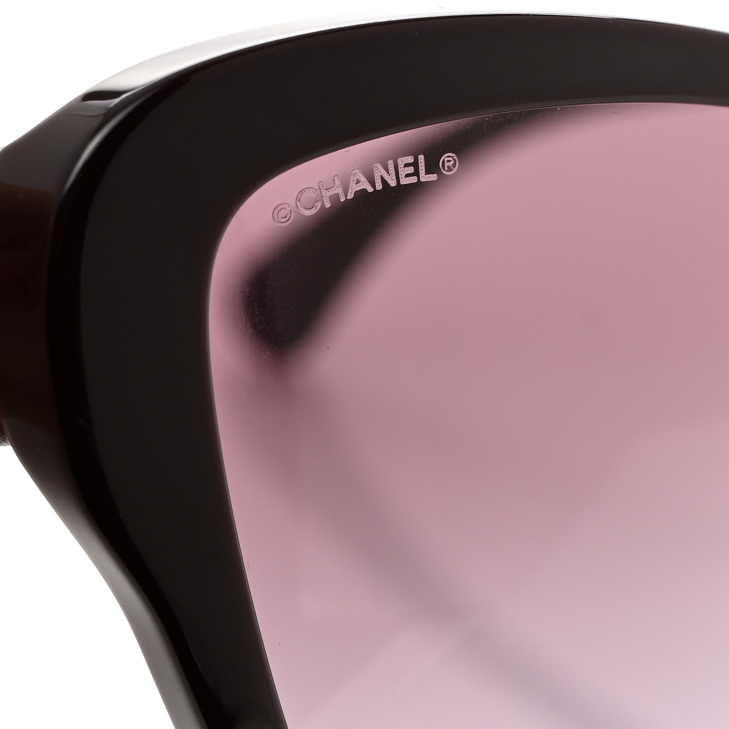 Chanel Acetate Lambskin Crystal Baguette Chain CC Sunglasses 5457-Q-A Burgundy 6 of 9