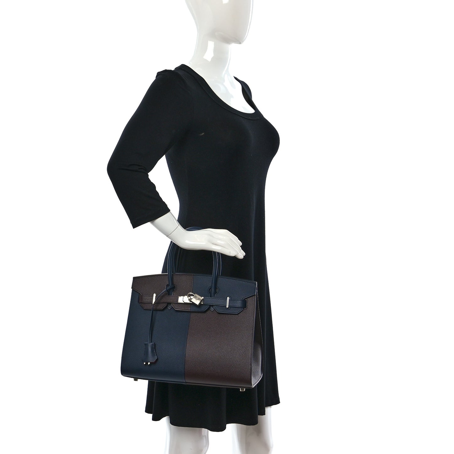 Epsom Casaque Birkin Sellier 30 Rouge Sellier Bleu Indigo Rose Texas