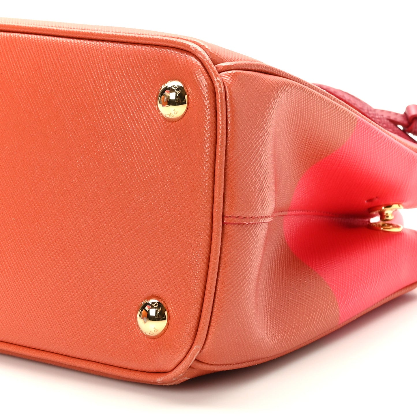 X ALEX DA CORTE Saffiano Special Edition Small Galleria Double Zip Tote Rame Fragola