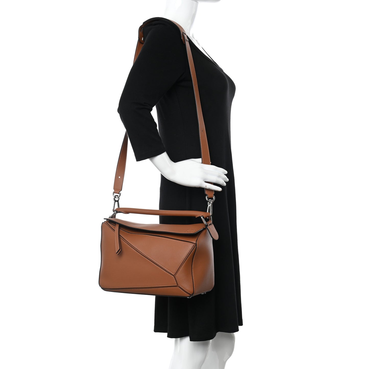 Calfskin Medium Puzzle Bag Tan