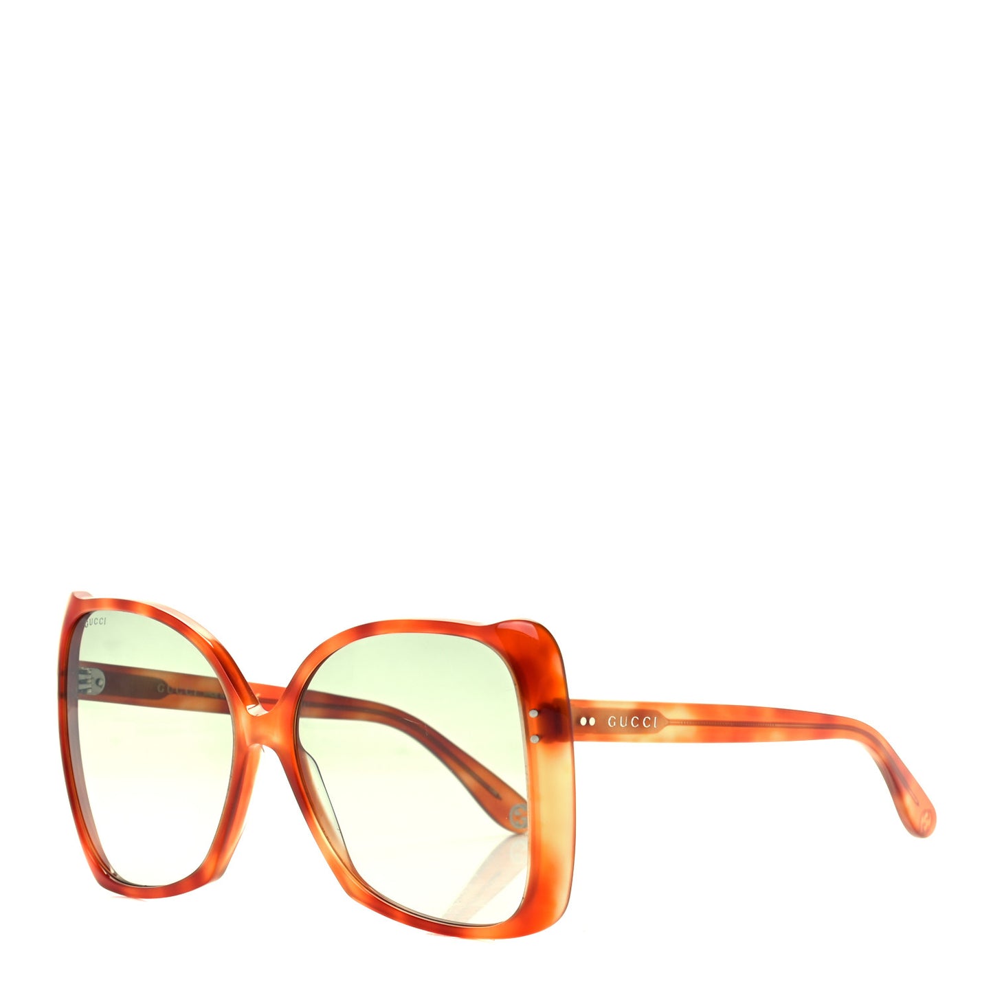 Acetate Oversize Square Frame GG0471S Sunglasses Havana Green