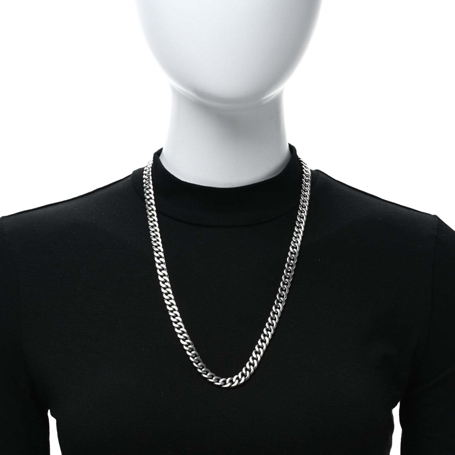 David Yurman Sterling Silver 8mm Curb Chain Necklace 24" 3 of 4