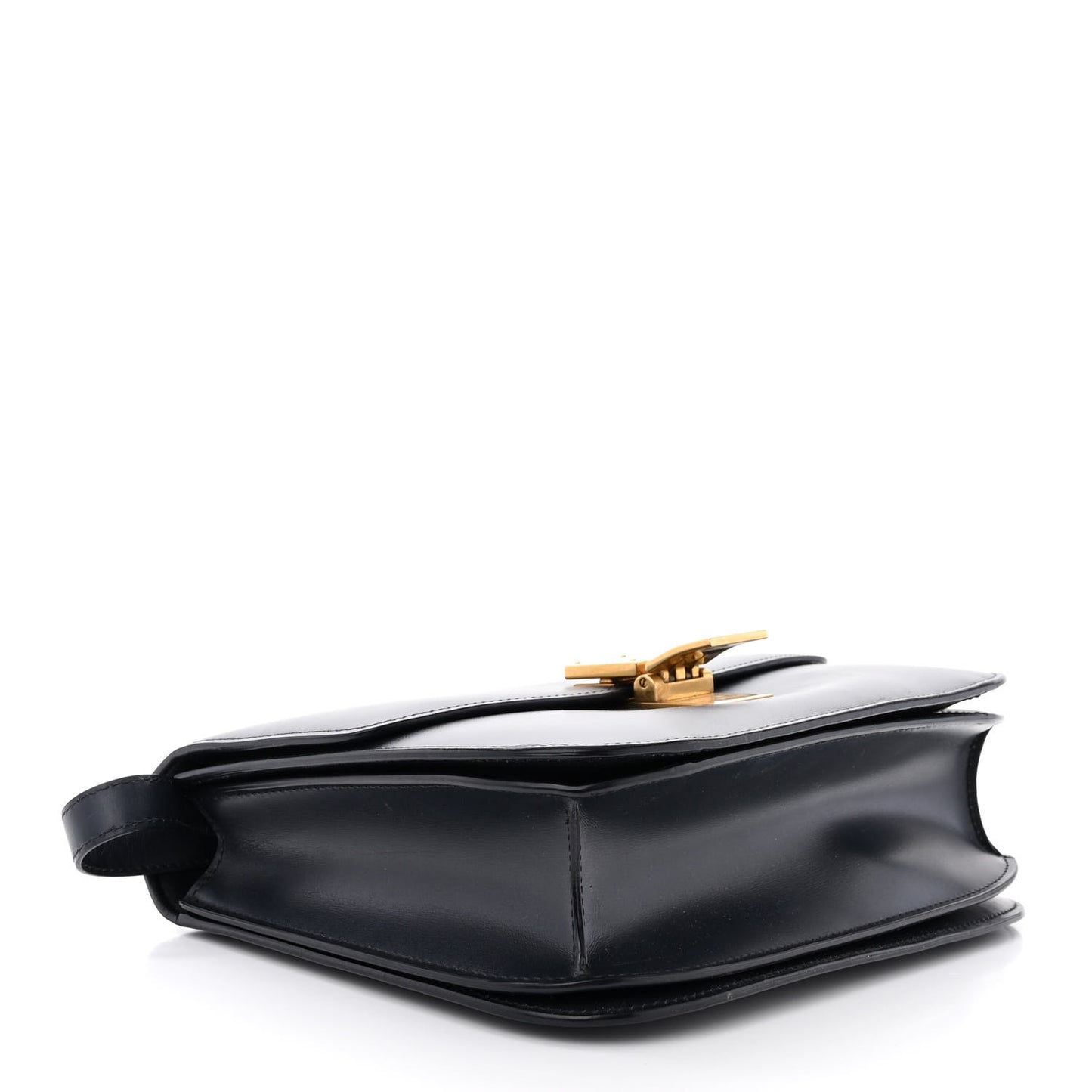 Smooth Calfskin Medium Classic Box Flap Bag Dark Blue
