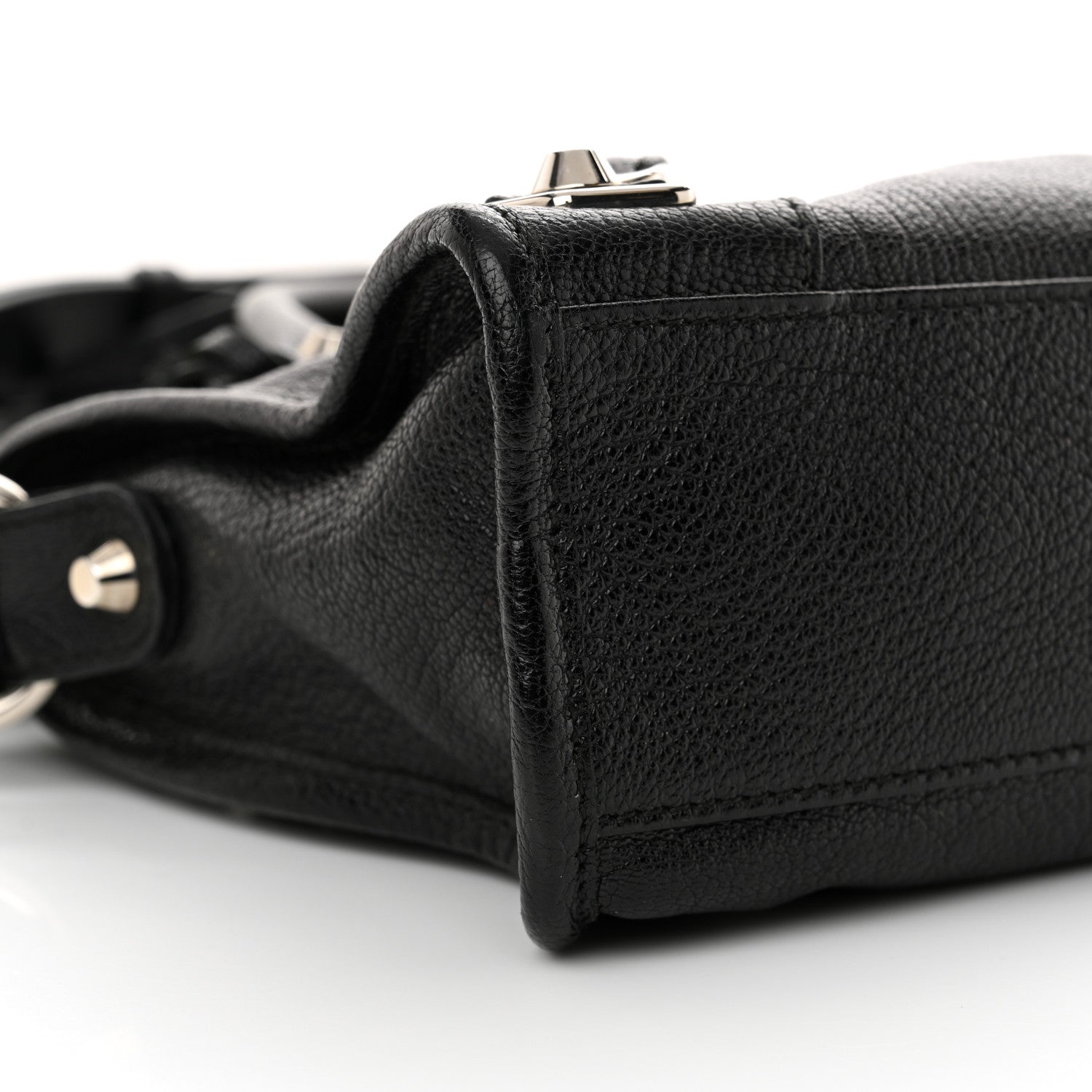 Balenciaga Chevre Silver Metallic Edge Hardware Mini City Black 10 of 11