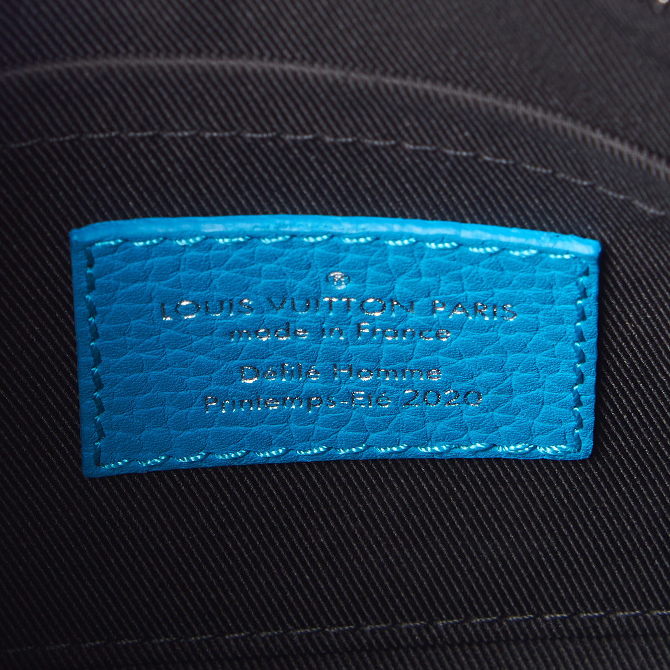 Taurillon Monogram Triangle Messenger Turquoise