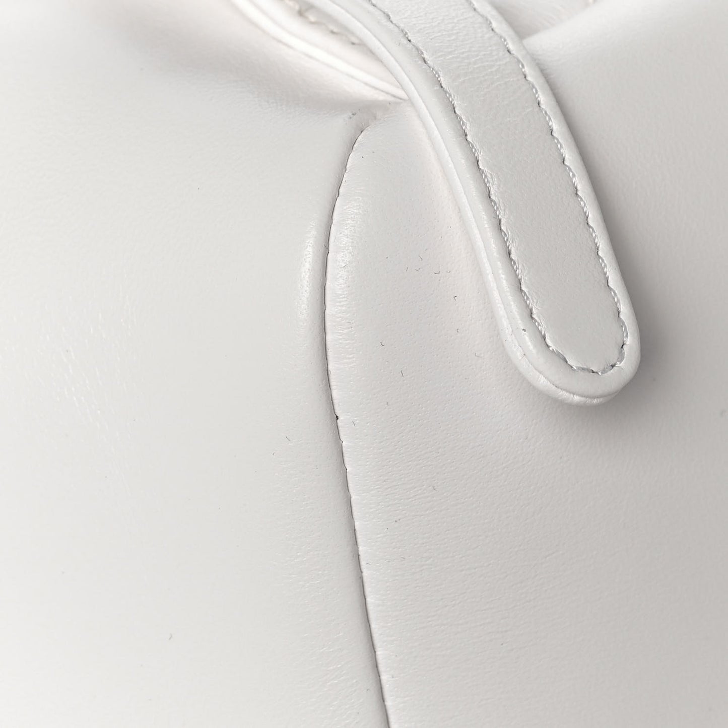 Lambskin Quilted Small Duma Drawstring Backpack White