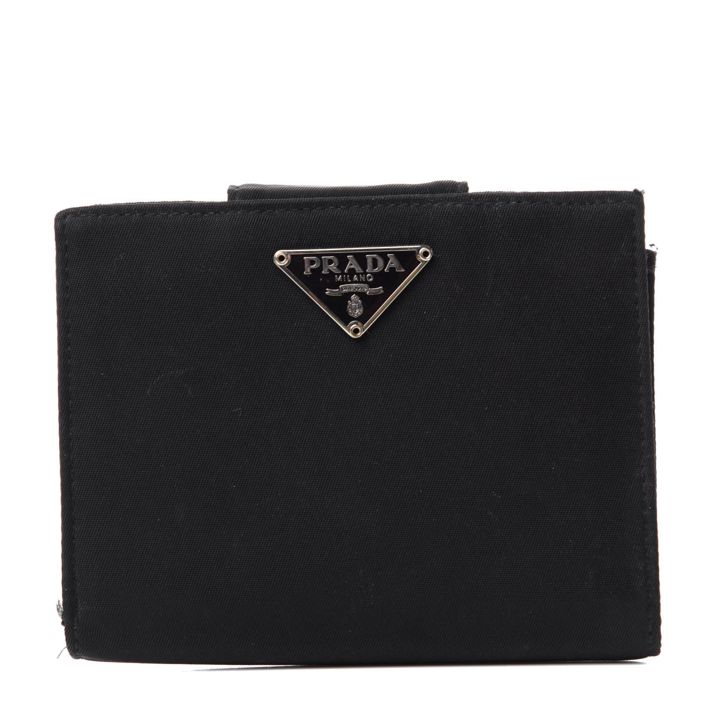 Tessuto Nylon French Wallet Black