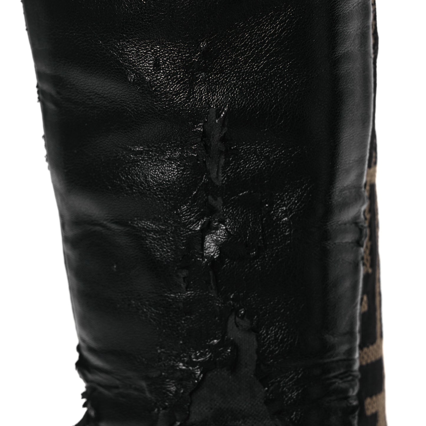 Nappa Microfiber Fabric FF Rockoko Thigh High Boots 39.5 Black Tobacco