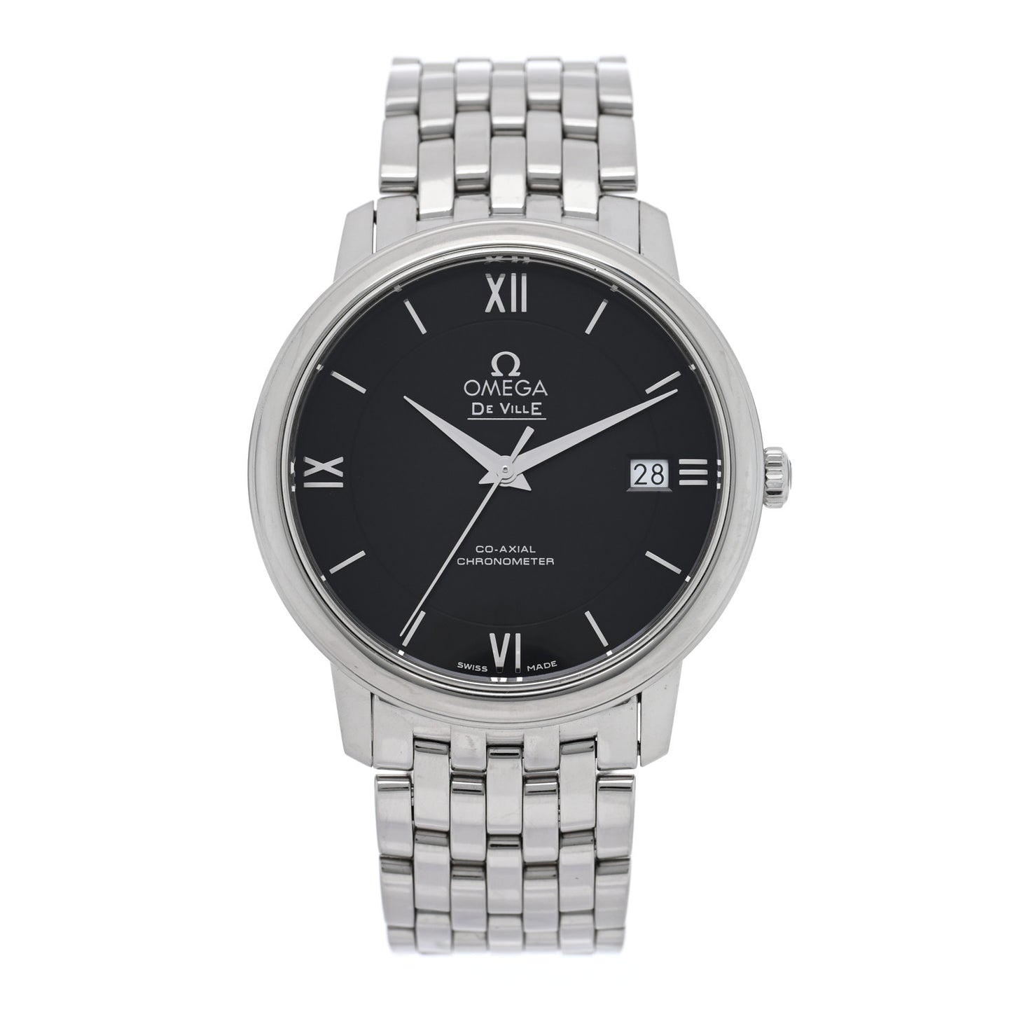 Stainless Steel 36.8mm De Ville Prestige Automatic Watch Black 424.10.37.20.01.001