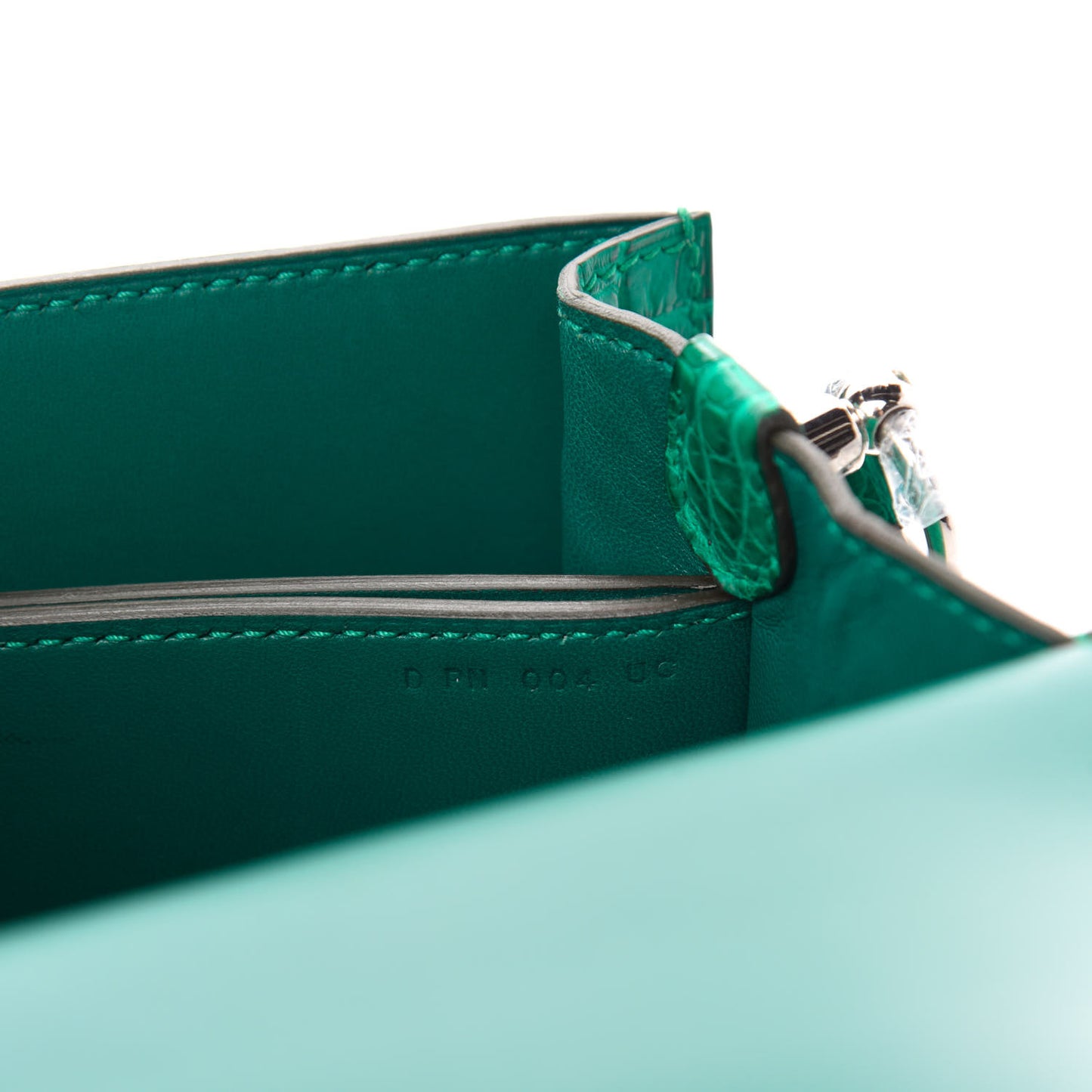 Matte Alligator Mini Sac Roulis Malachite