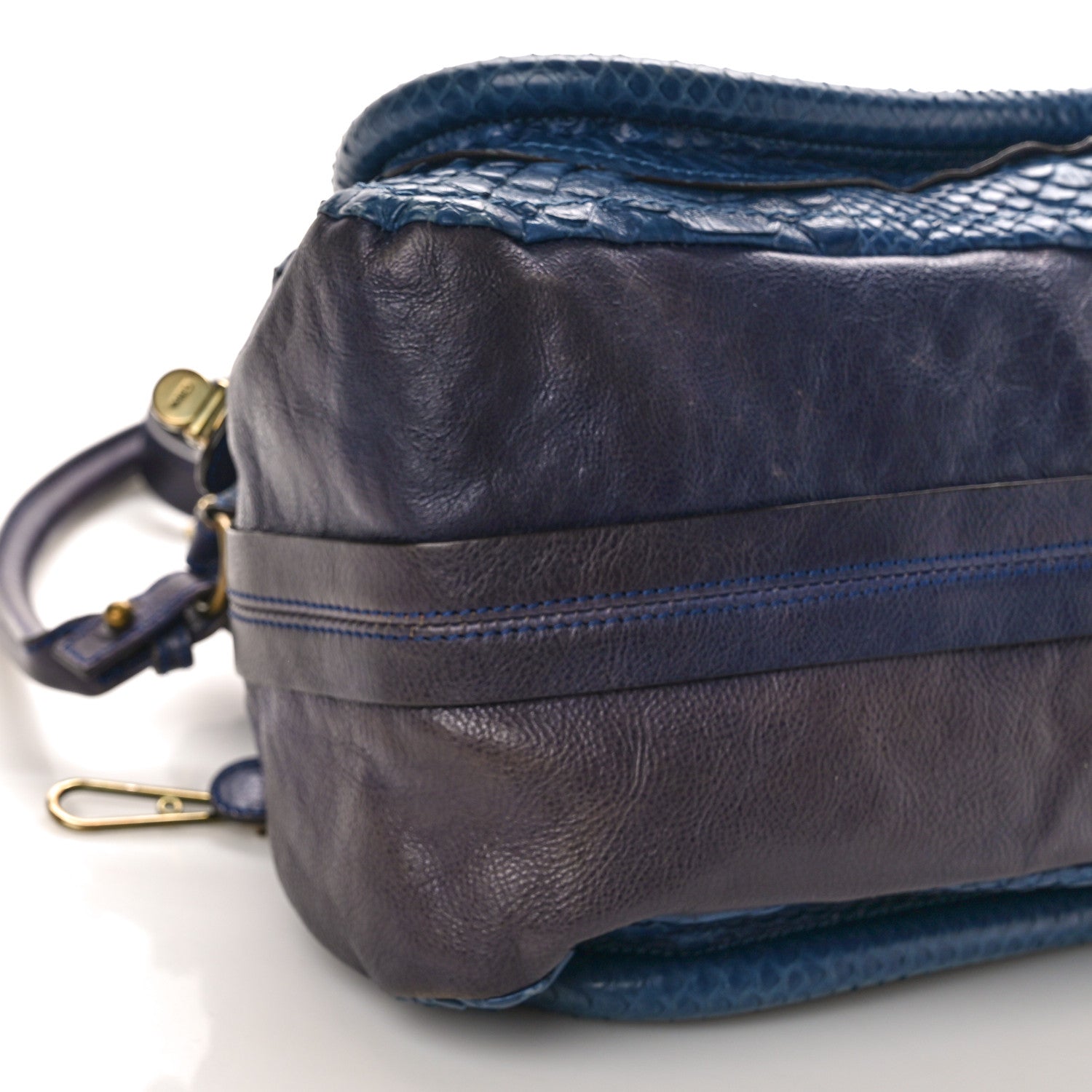 Chloe Snakeskin Medium Paraty Navy 9 of 15