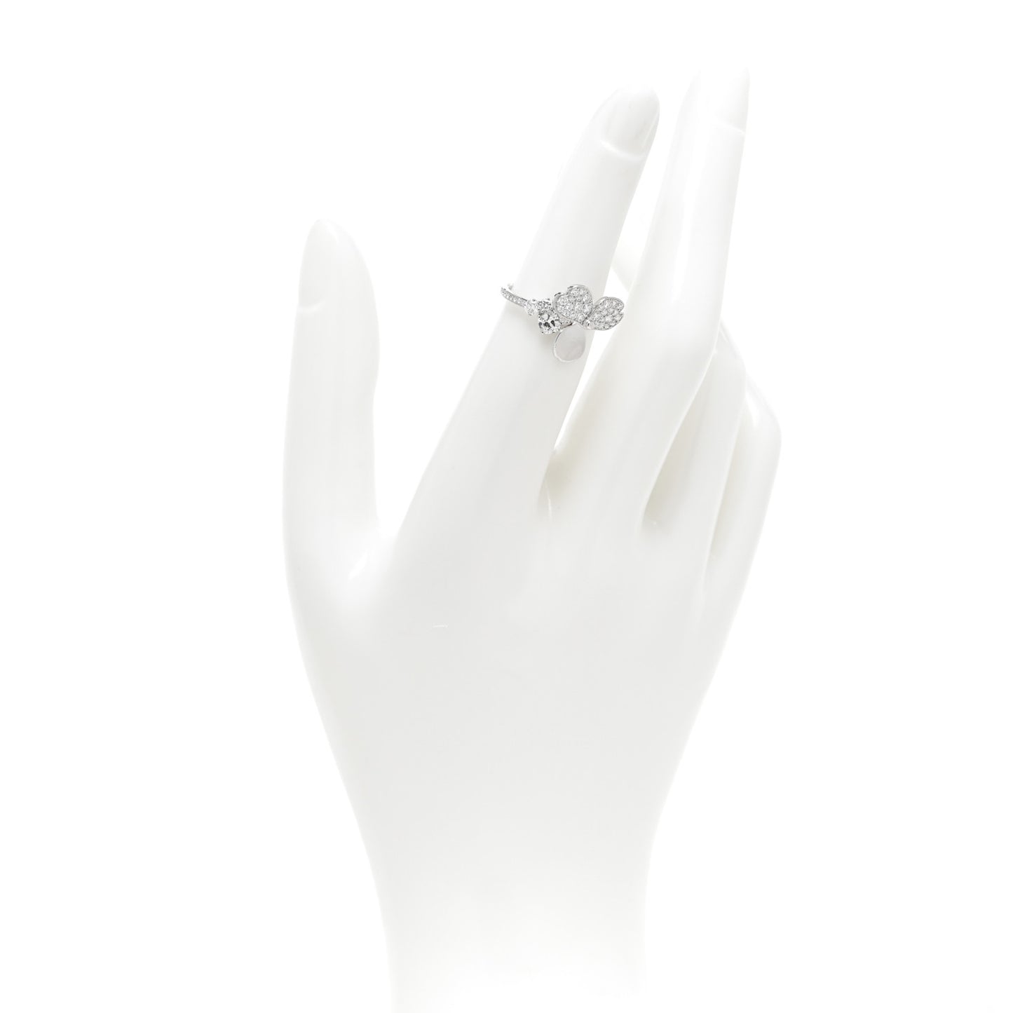 Platinum Diamond Paper Flowers Mixed Cluster Ring 49 5