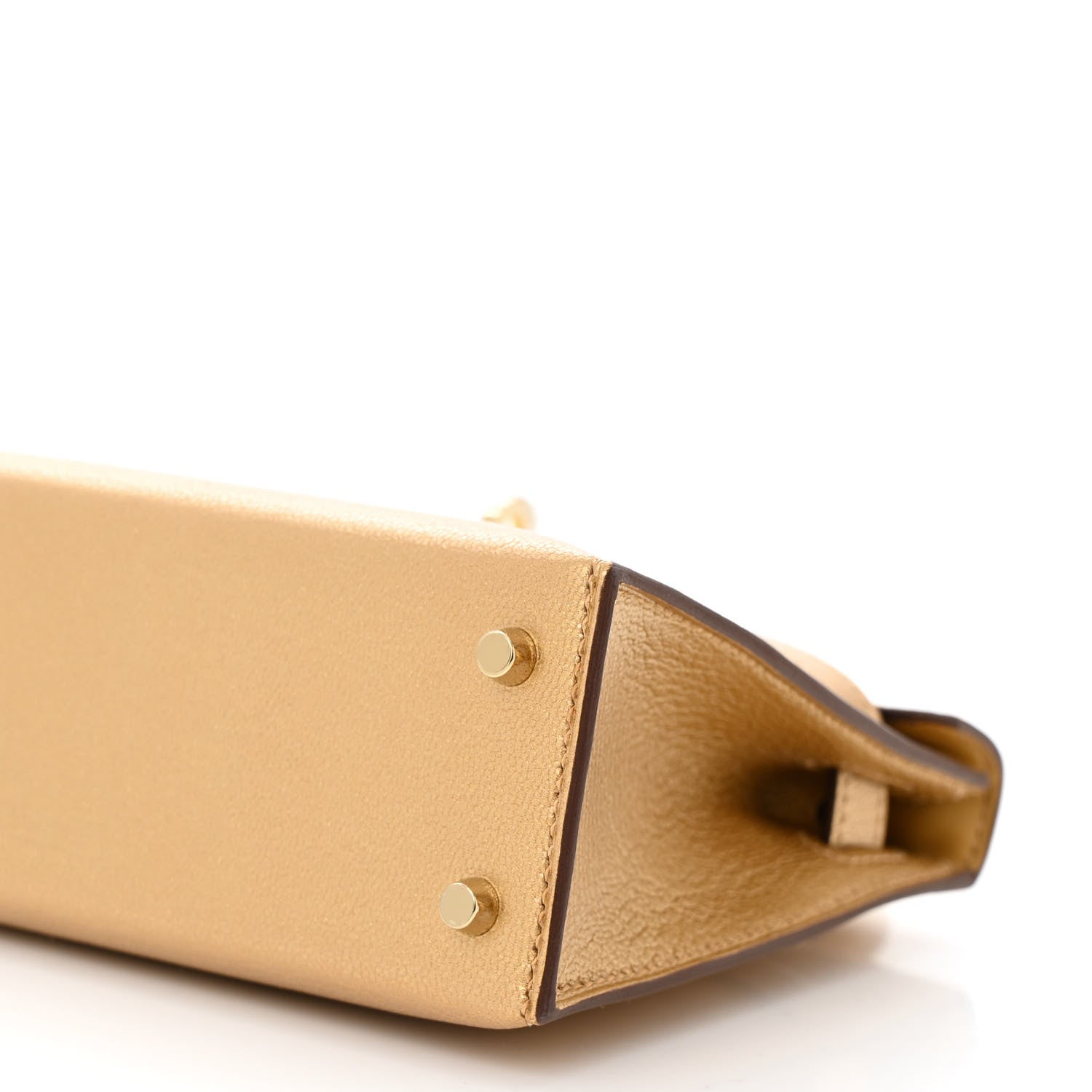 Hermes Metallic Chevre Chamkilight Mini Kelly Sellier 20 Dore 9 of 10
