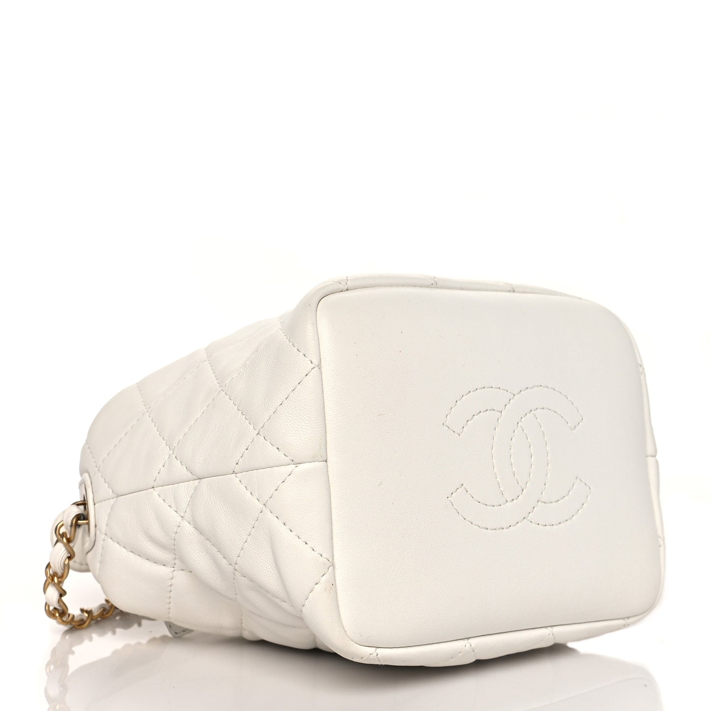 Lambskin Quilted Small Perfect Meeting Hobo White