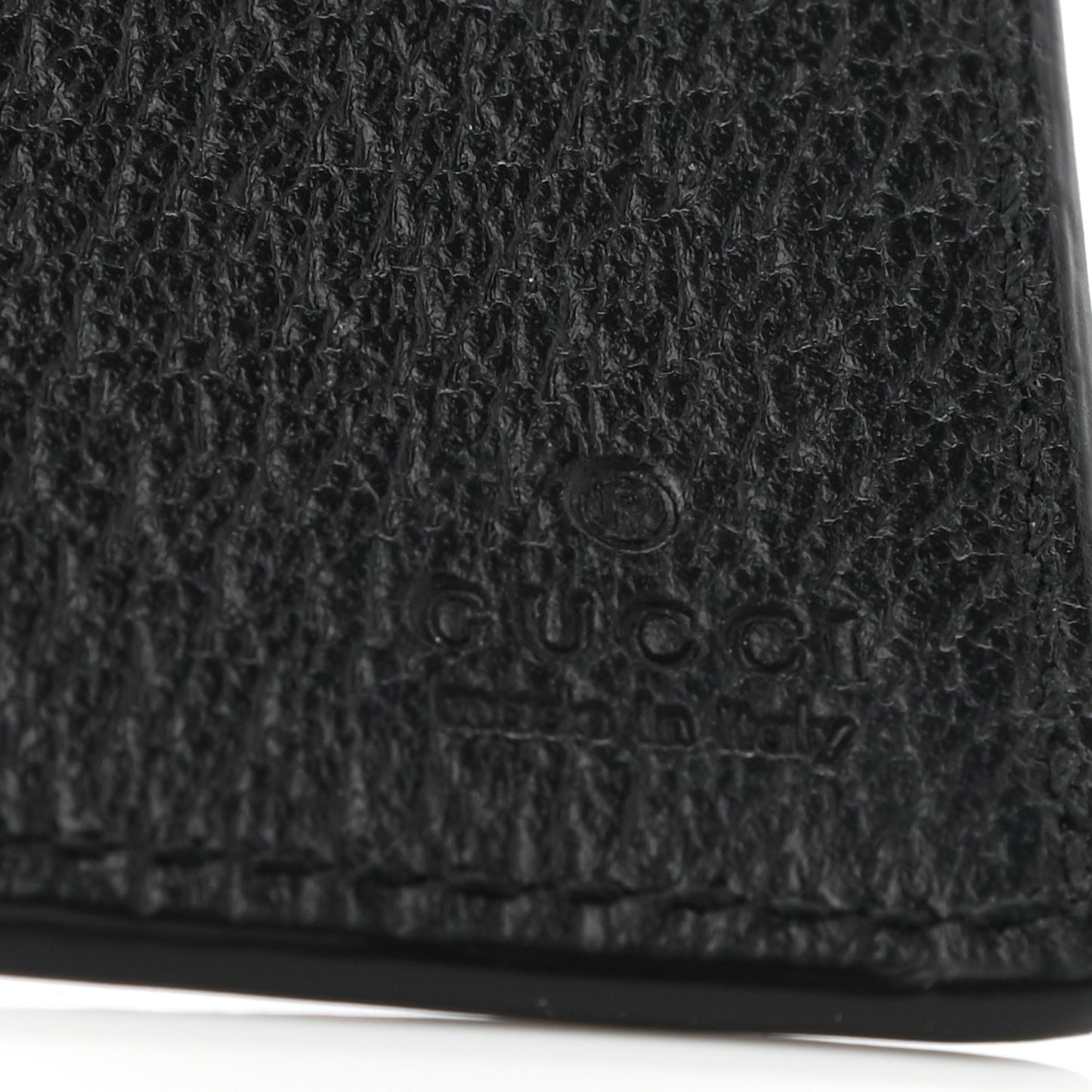 Calfskin Boar Effect GG Marmont Card Case Black