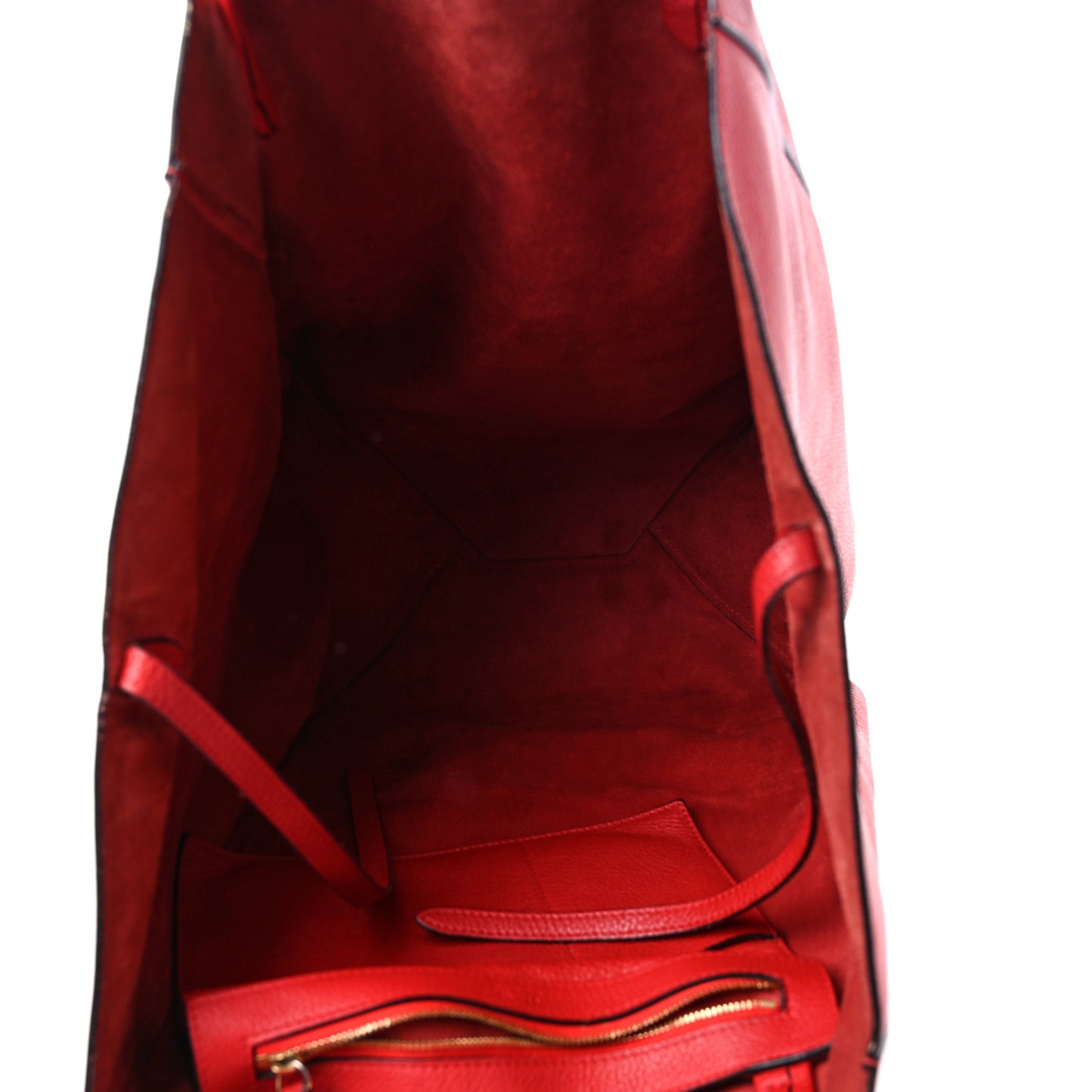 Grained Calfskin Medium Horizontal Cabas Phantom Coquelicot