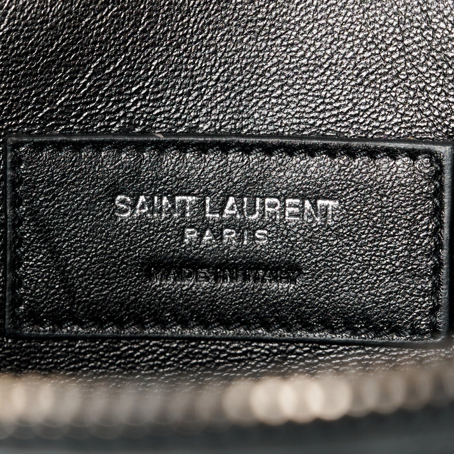 Calfskin Crocodile Embossed Medium West Hollywood Monogram Fold-Over Black