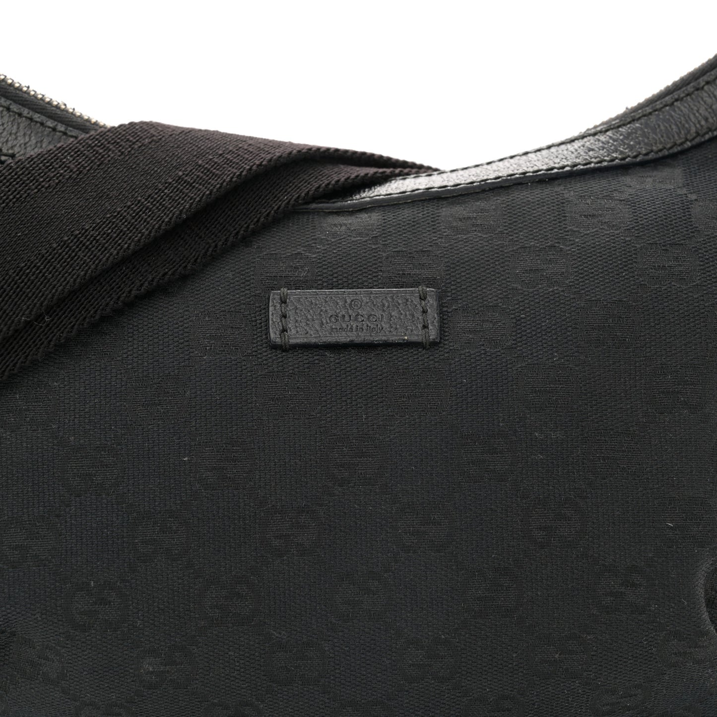 Monogram Medium Half Moon Hobo Black