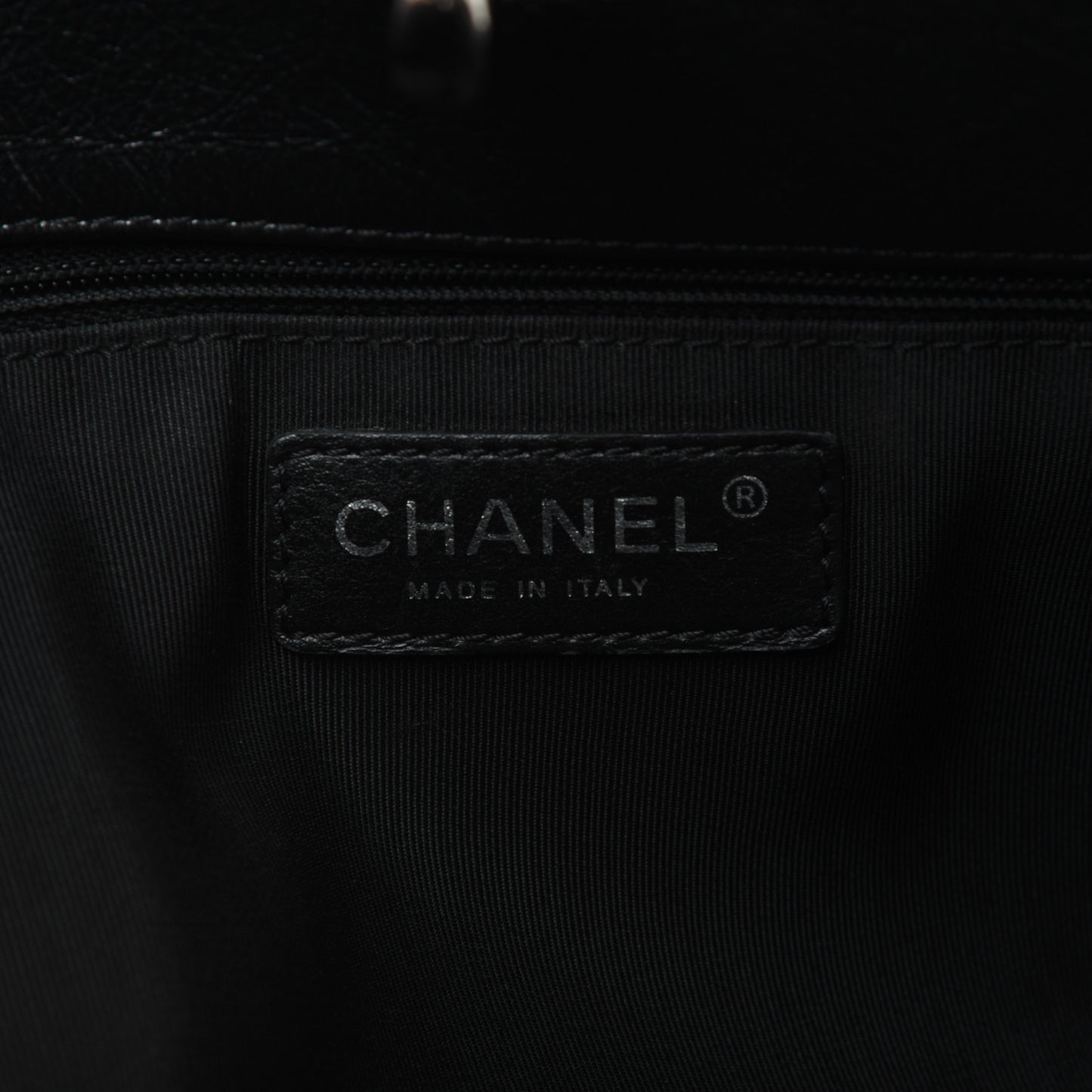 Metallic Crackled Calfskin Quilted Large Big Bang Hobo Black