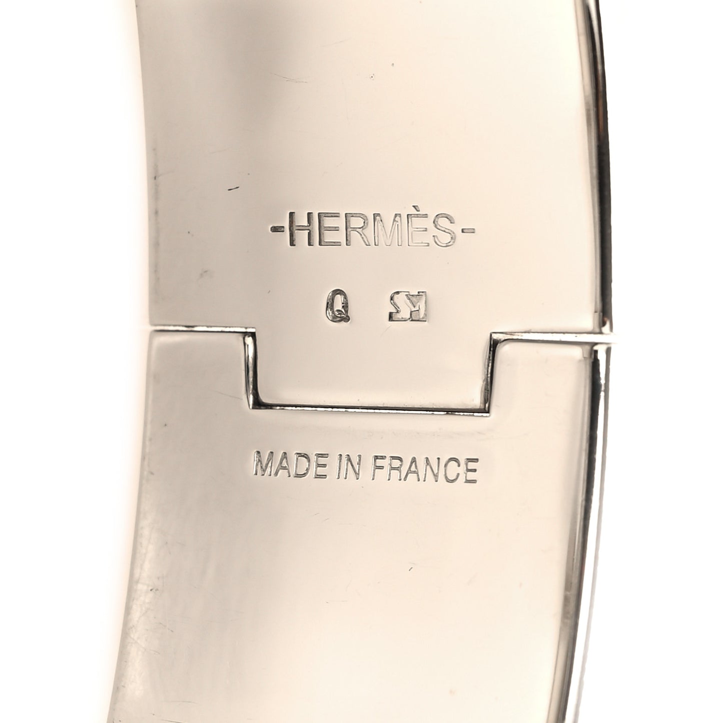 Enamel Wide Clic Clac H Bracelet GM Lagon White