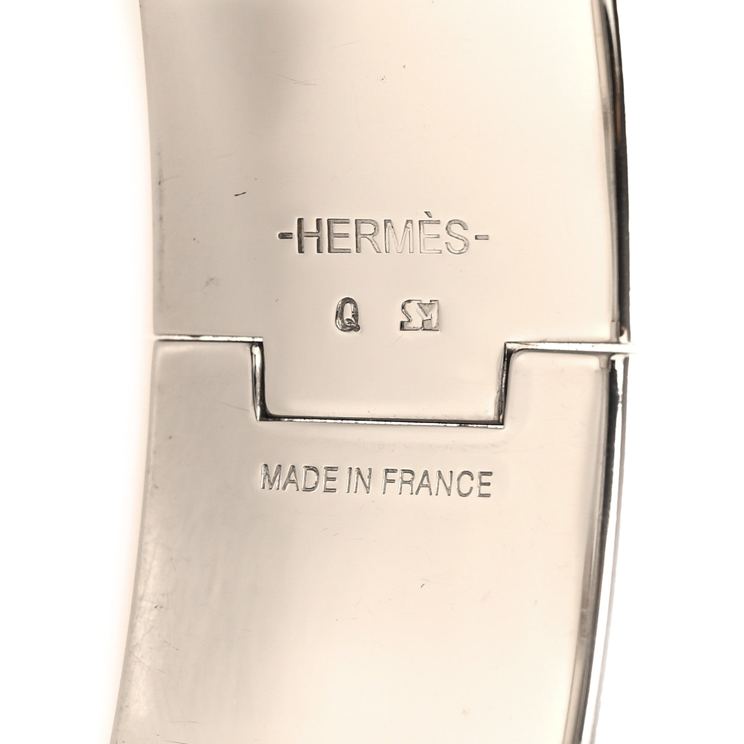 Hermes Enamel Wide Clic Clac H Bracelet GM Lagon White 4 of 5