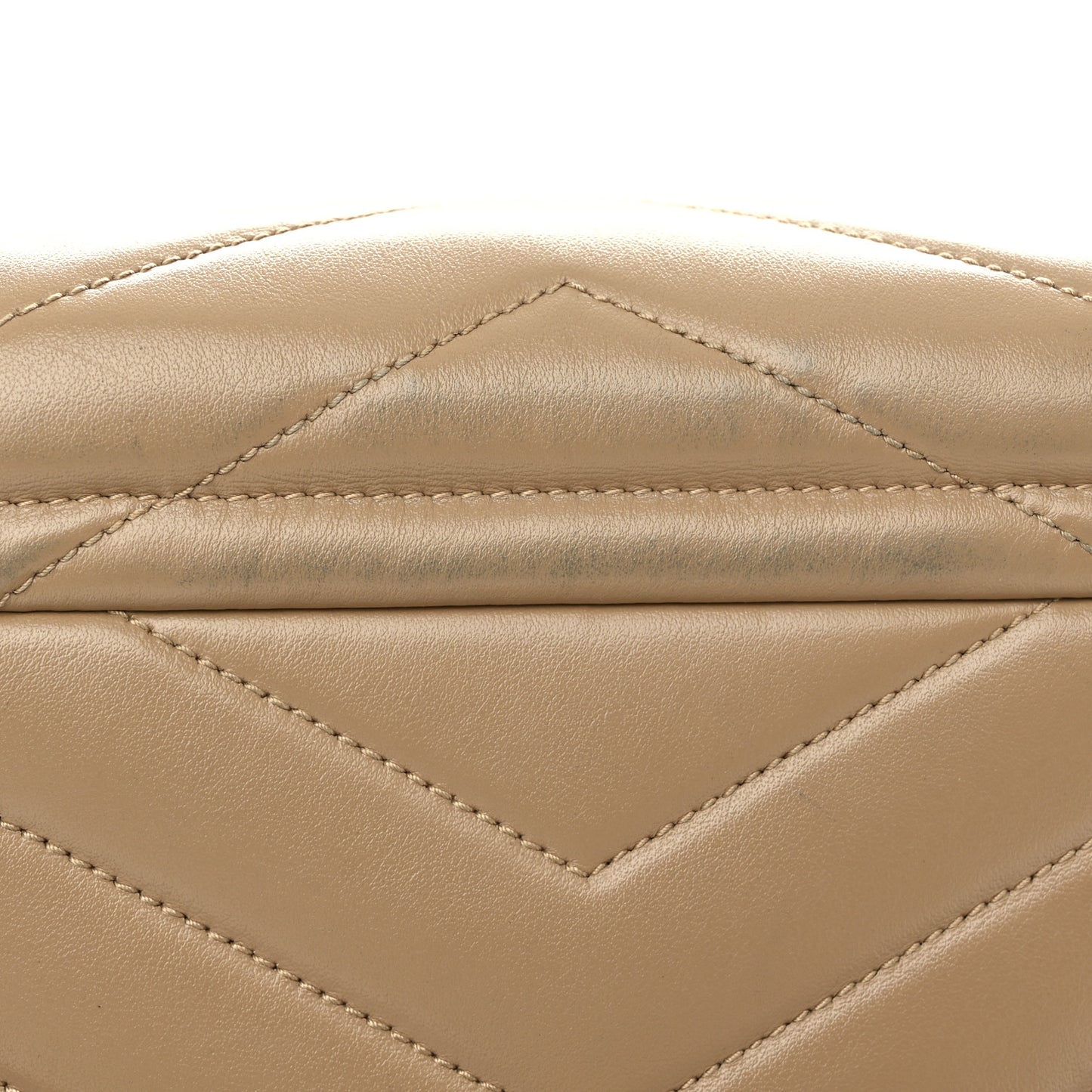 Calfskin Y Quilted Monogram Toy Loulou Crossbody Bag Taupe