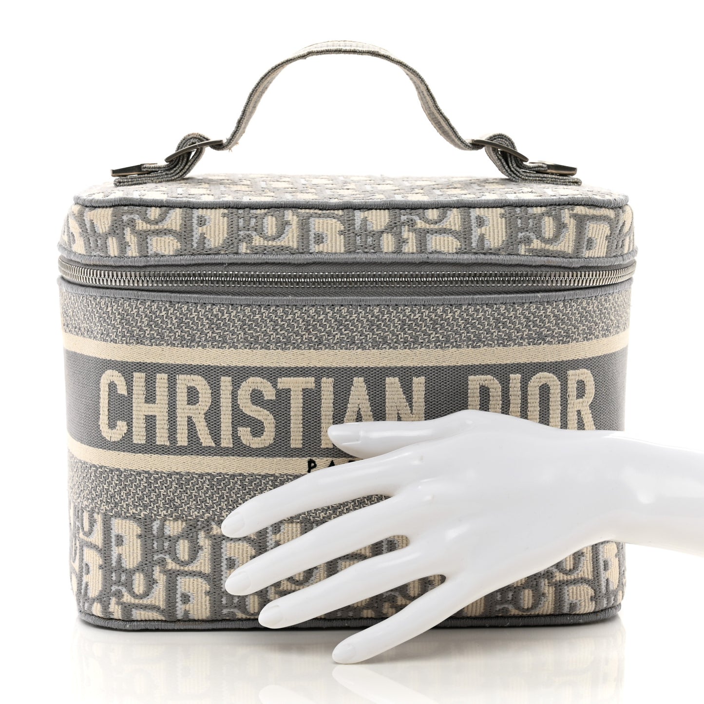 Oblique Diortravel Vanity Case Grey