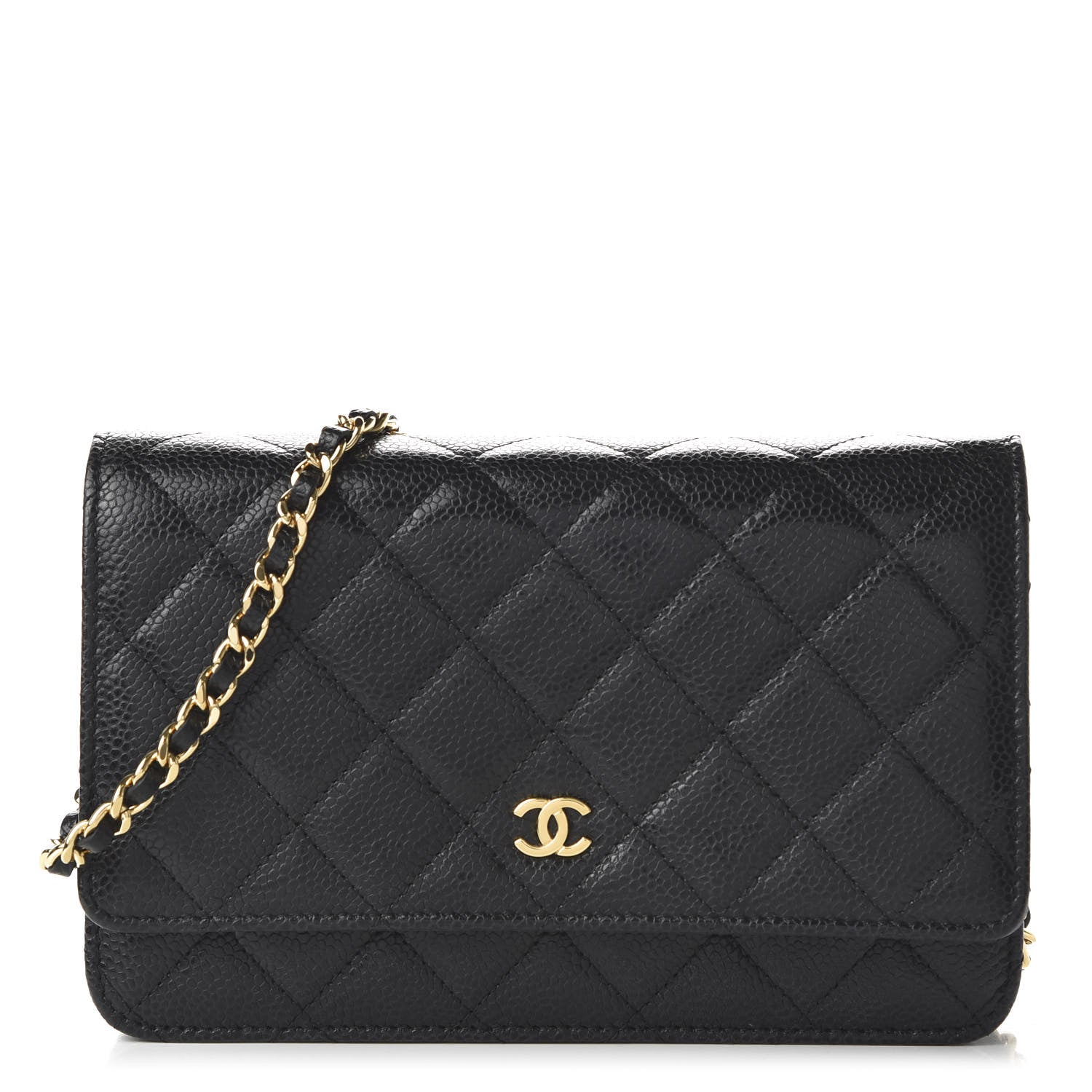 Chanel Caviar Quilted Wallet On Chain WOC Black 1 of 12