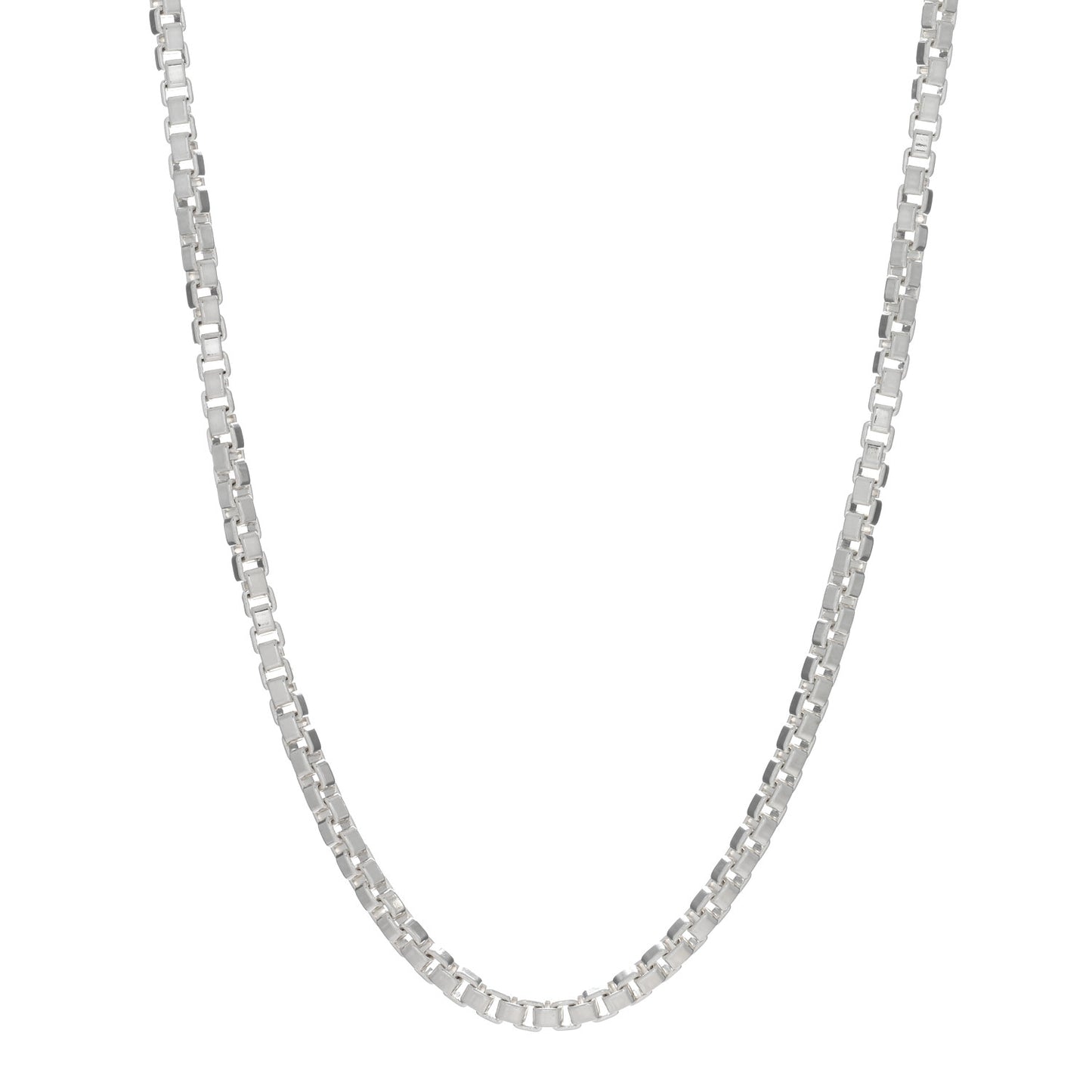 Sterling Silver 4mm Venetian Link Necklace