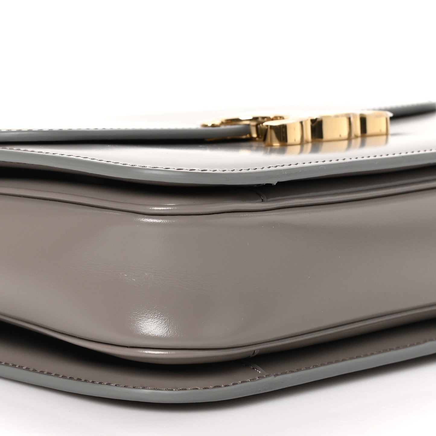 Shiny Calfskin Medium Triomphe Pebble