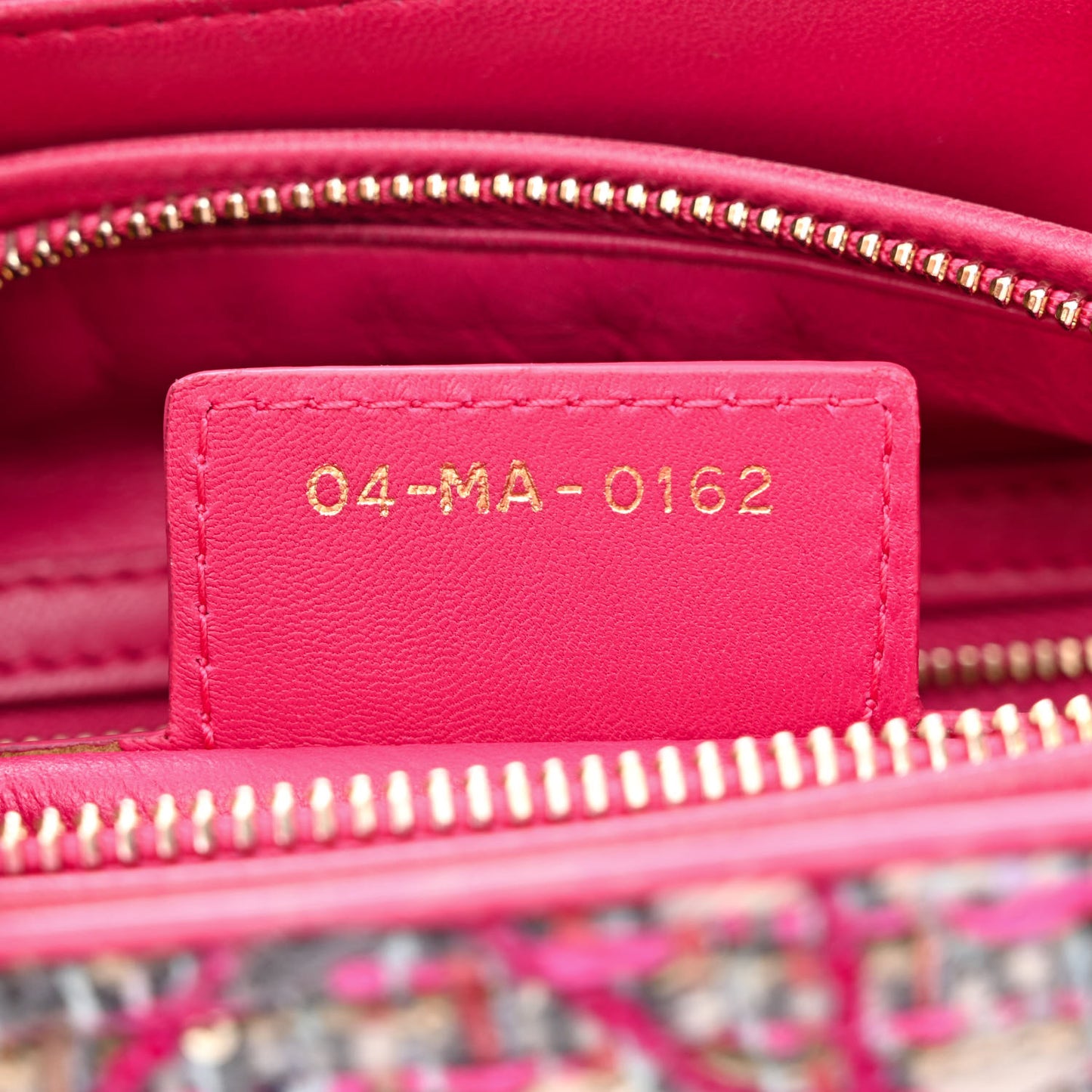 Tweed Medium Lady Dior Pink Multicolor