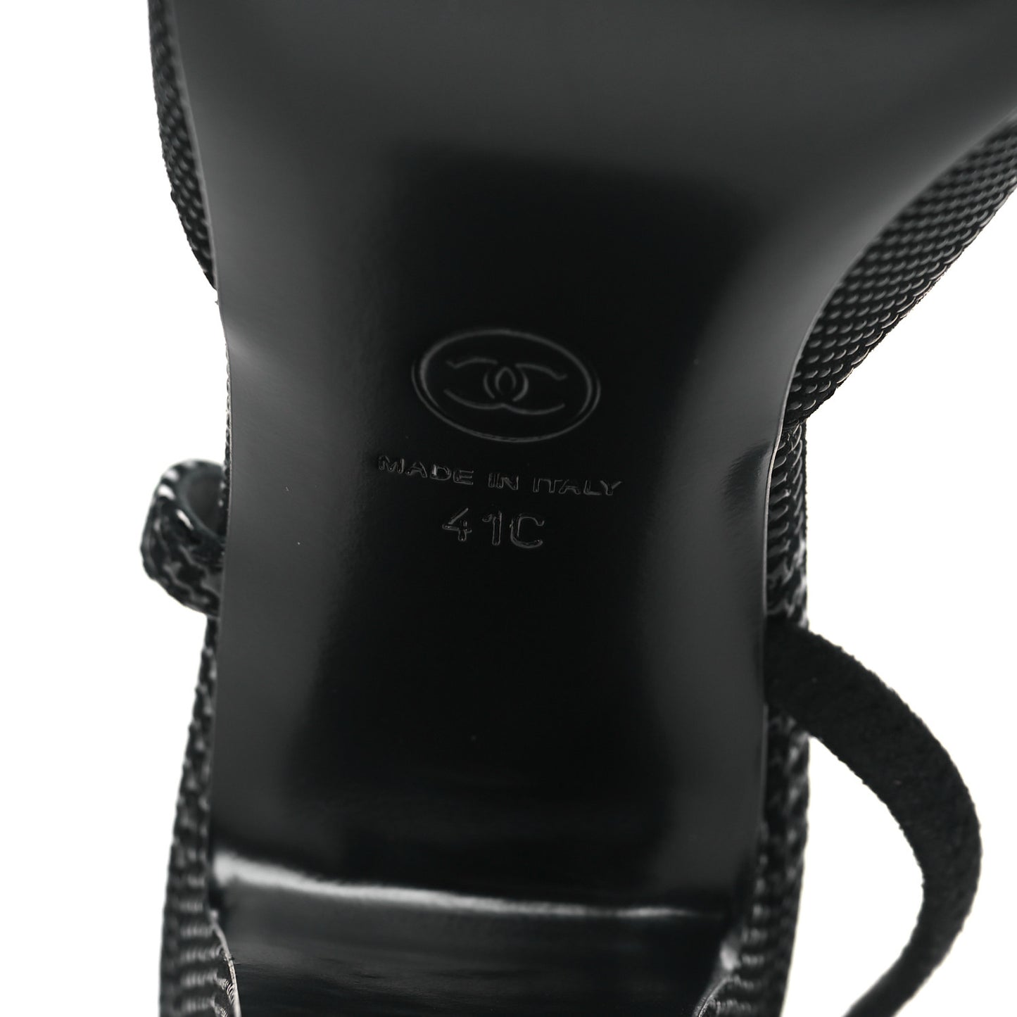 Strass Cap Toe CC Slingback Pumps 41 Black