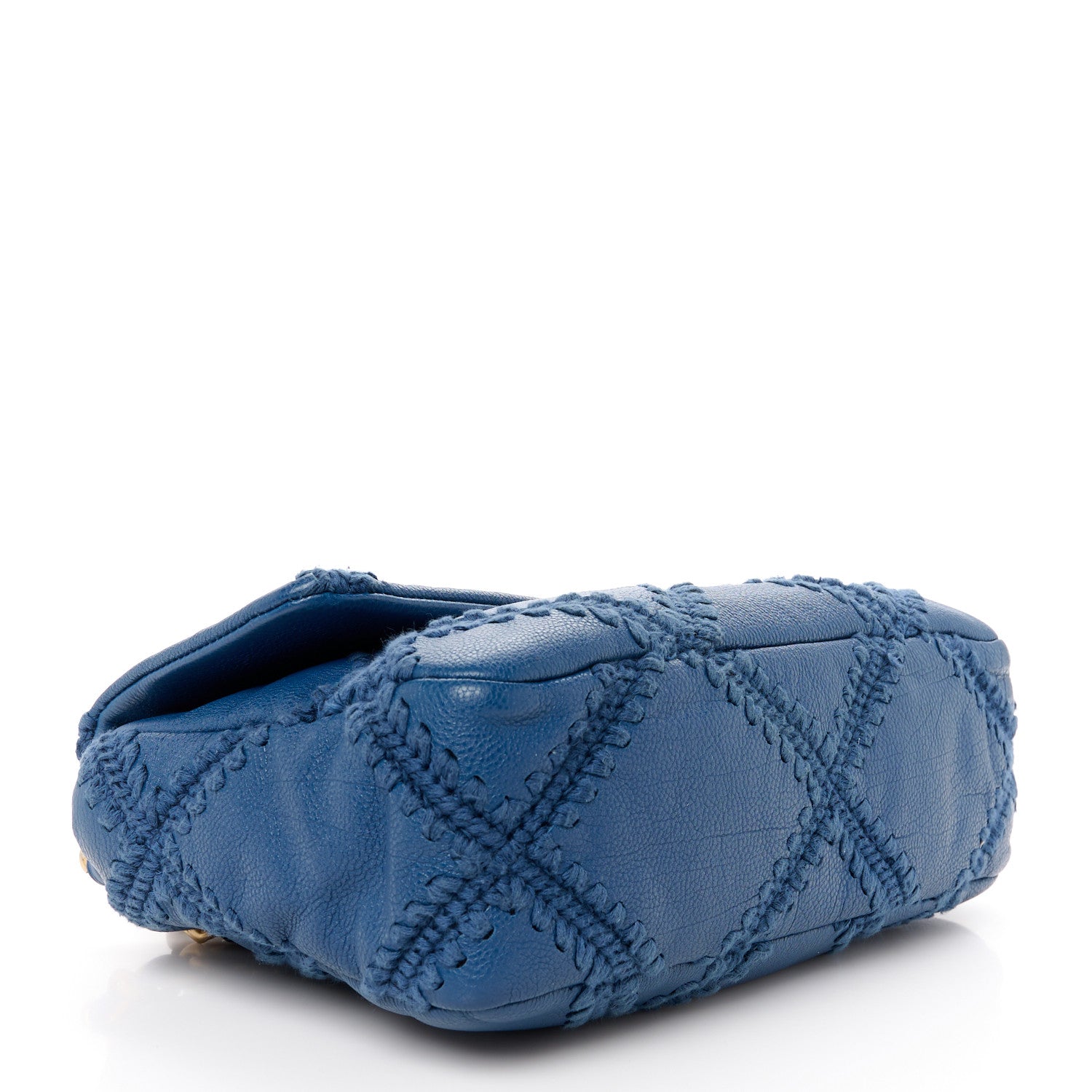 Chanel Calfskin Crochet Medium Chanel 19 Flap Blue 4 of 10