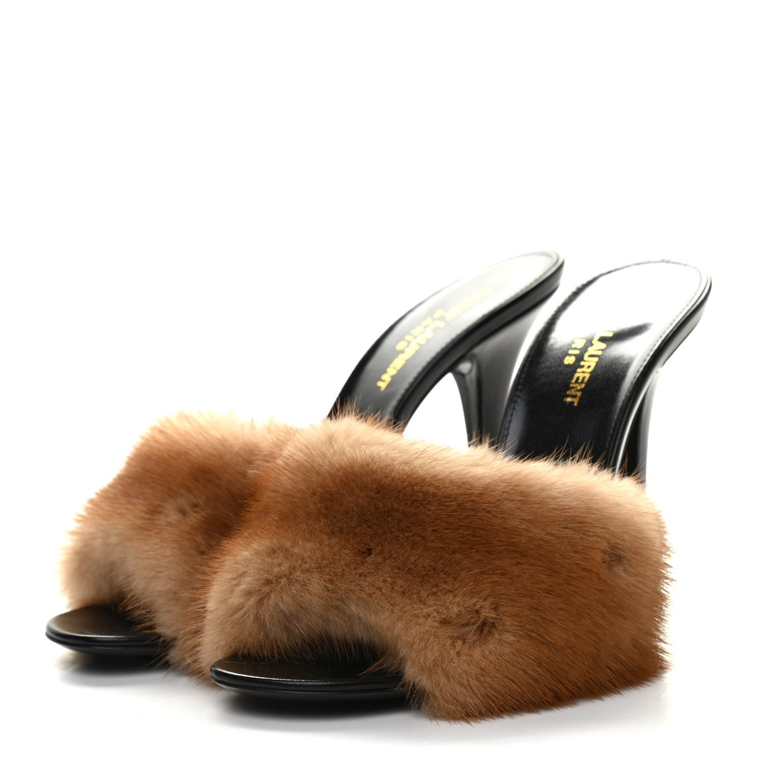 Saint Laurent Mink Calfskin Roy Mule Sandals 39 Tan 3 of 8