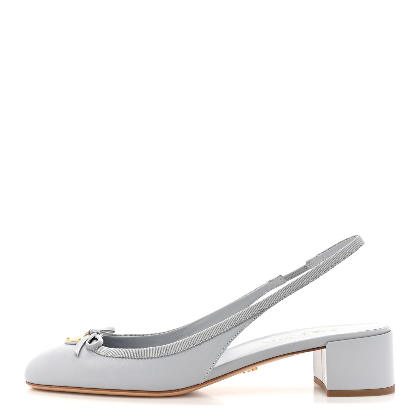 Nappa Triangle Bow 45mm Slingback Pumps 39 Fiordaliso