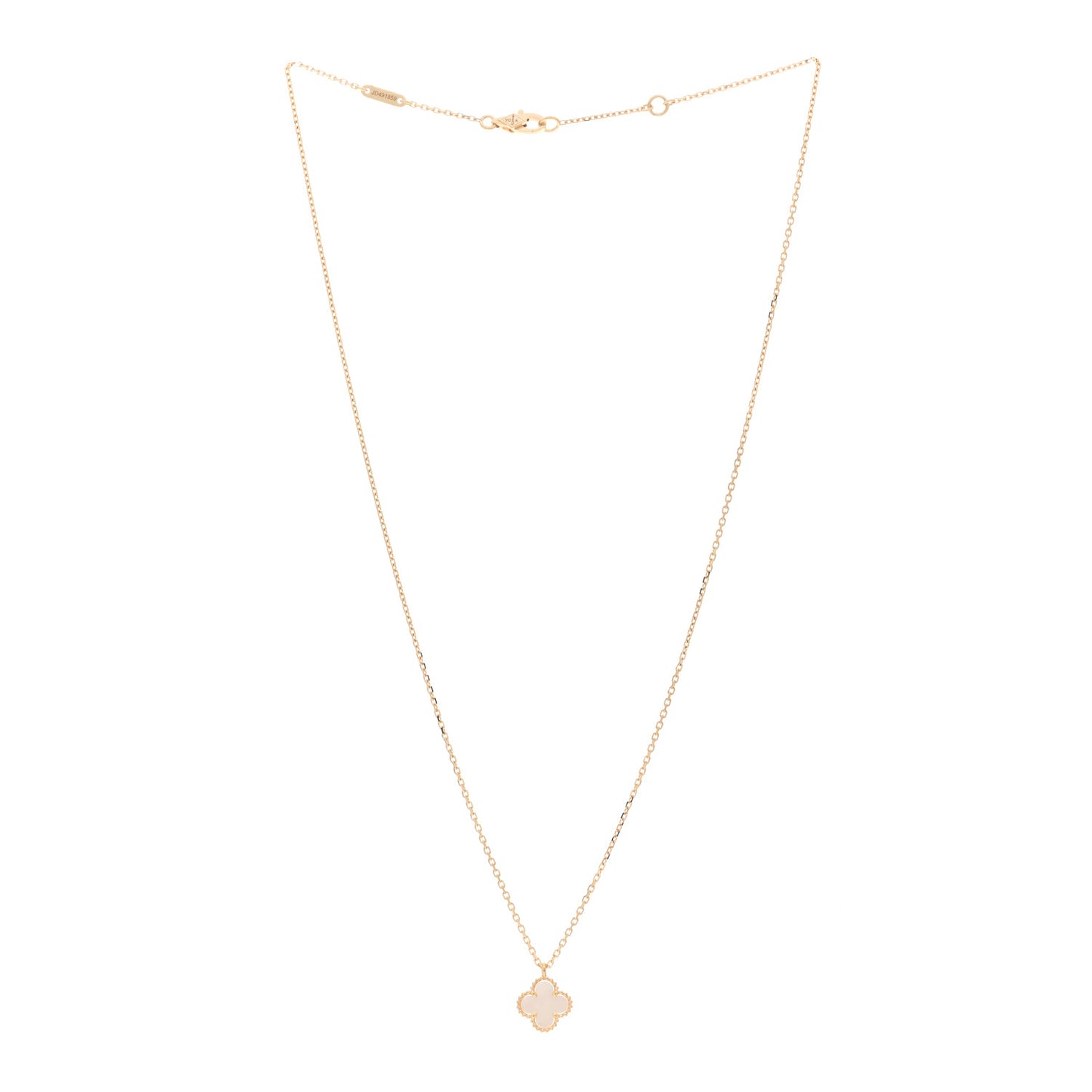 18K Yellow Gold Mother of Pearl Sweet Alhambra Pendant Necklace