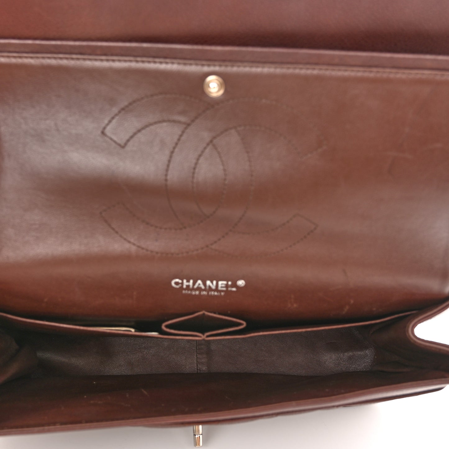 Caviar Quilted Jumbo Double Flap Burgundy