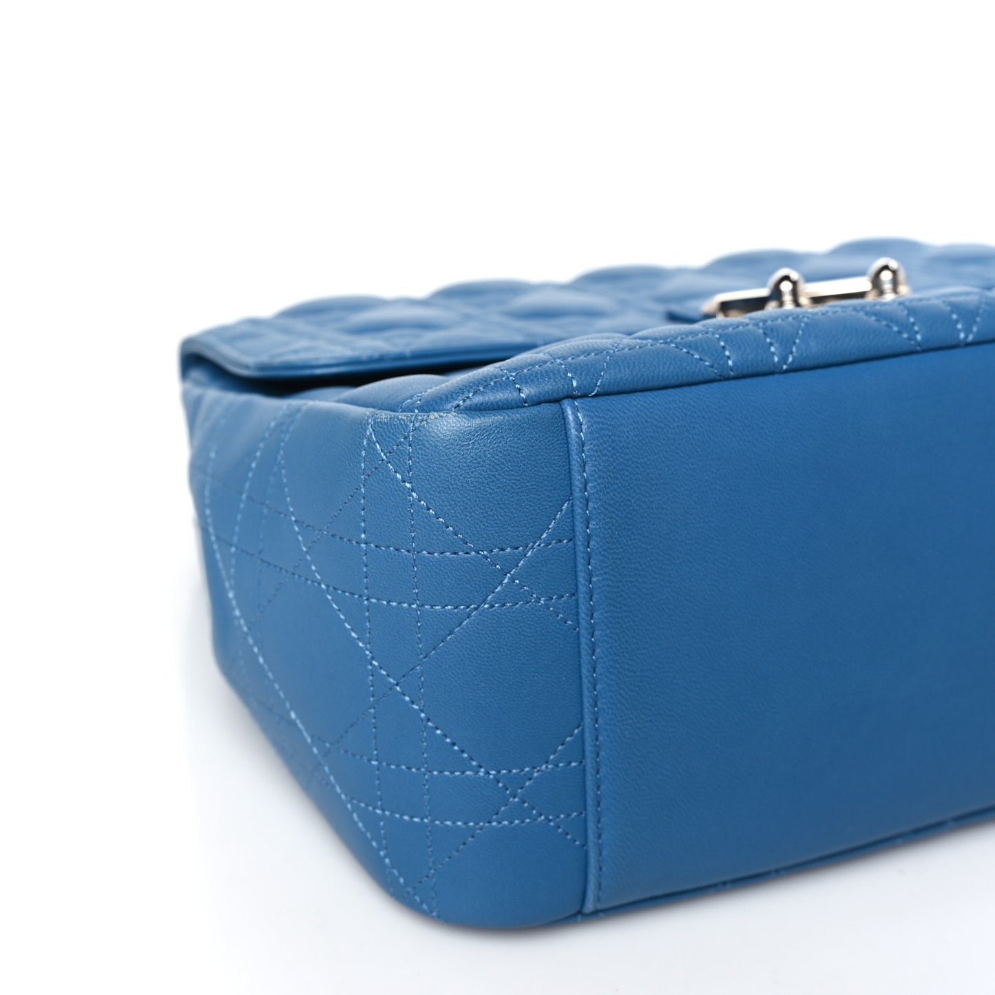 Lambskin Cannage Large Miss Dior Flap Blue