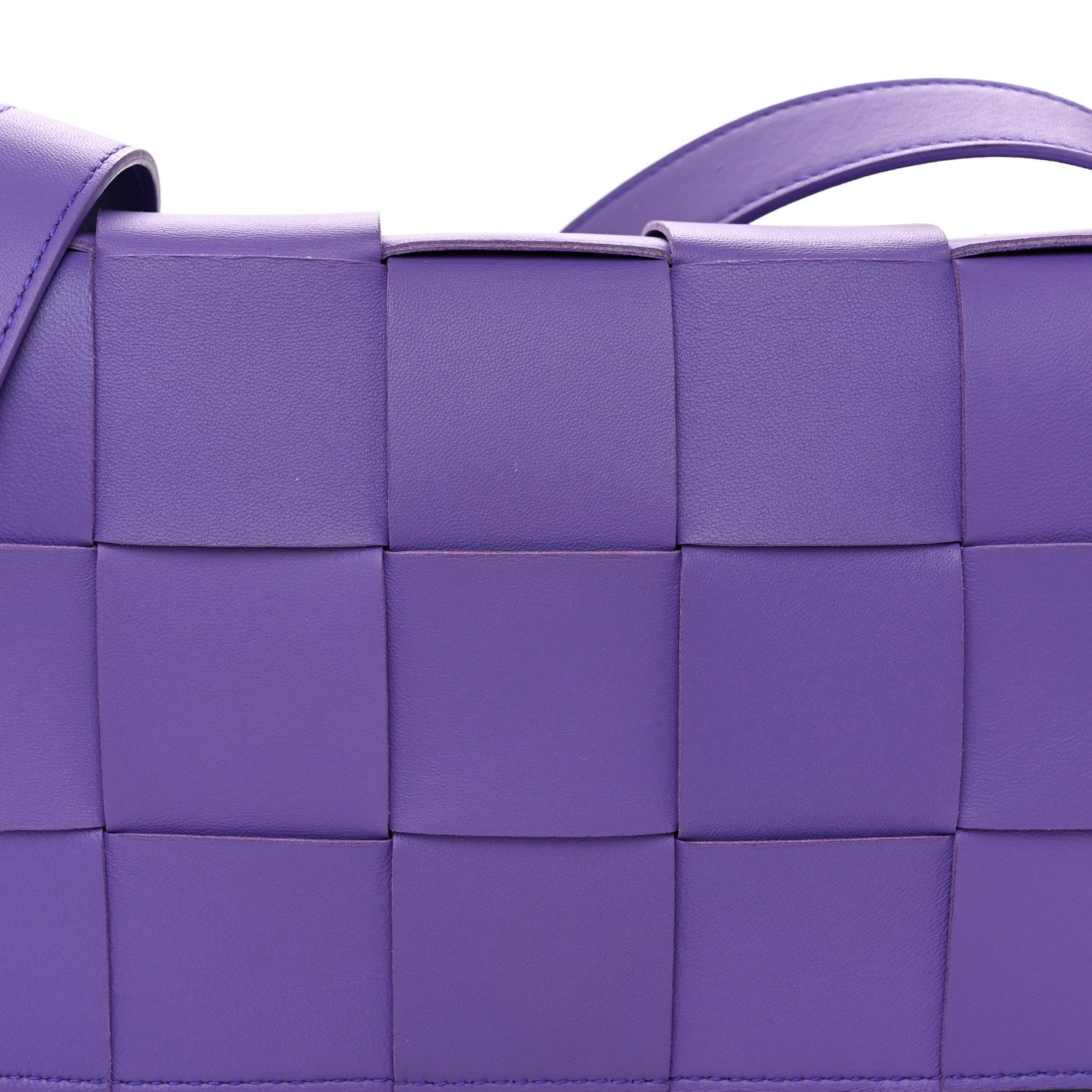 Bottega Veneta Lambskin Maxi Intrecciato Cassette Crossbody Bag Purple 8 of 11