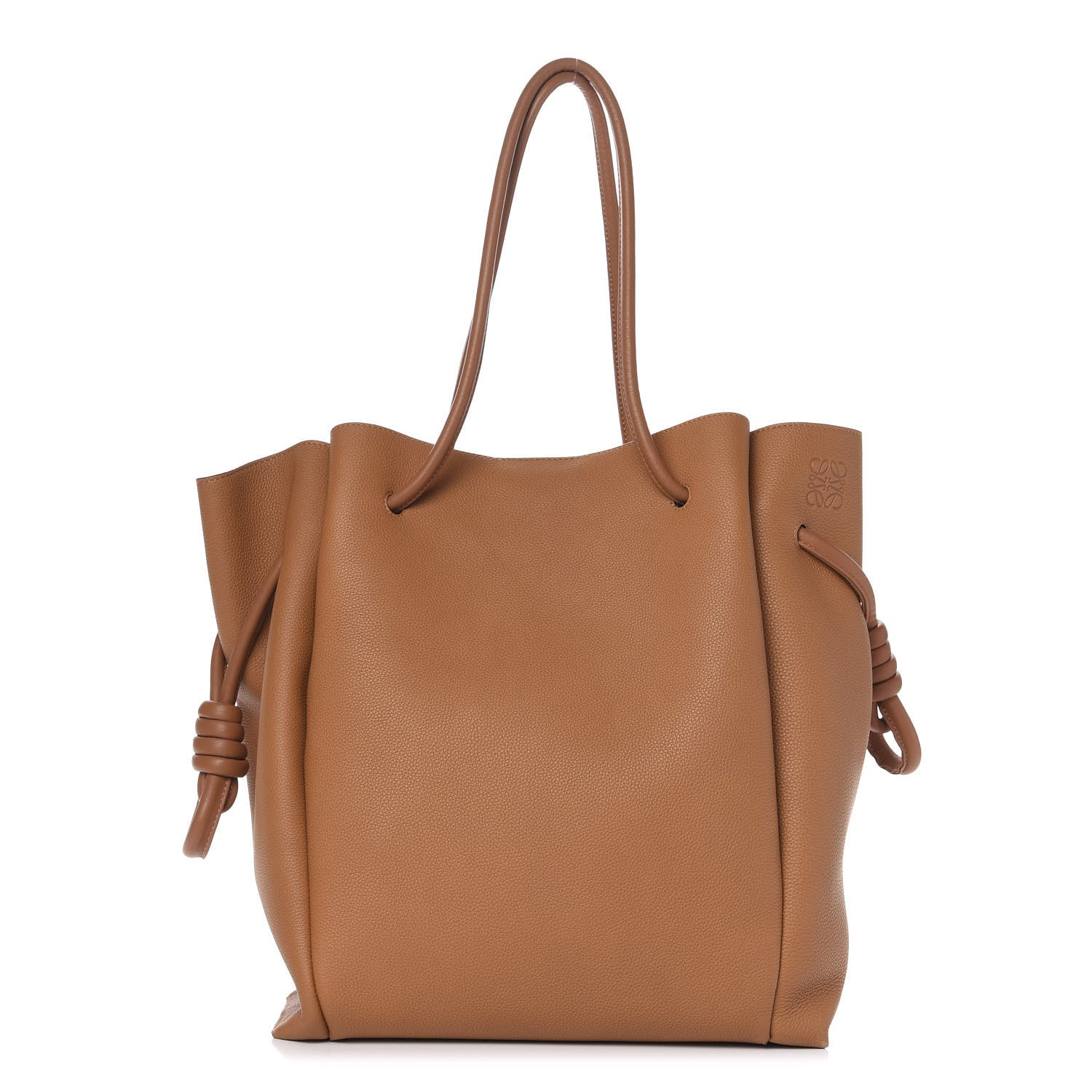 Loewe Calfskin Medium Flamenco Knot Bag Tan Light Caramel