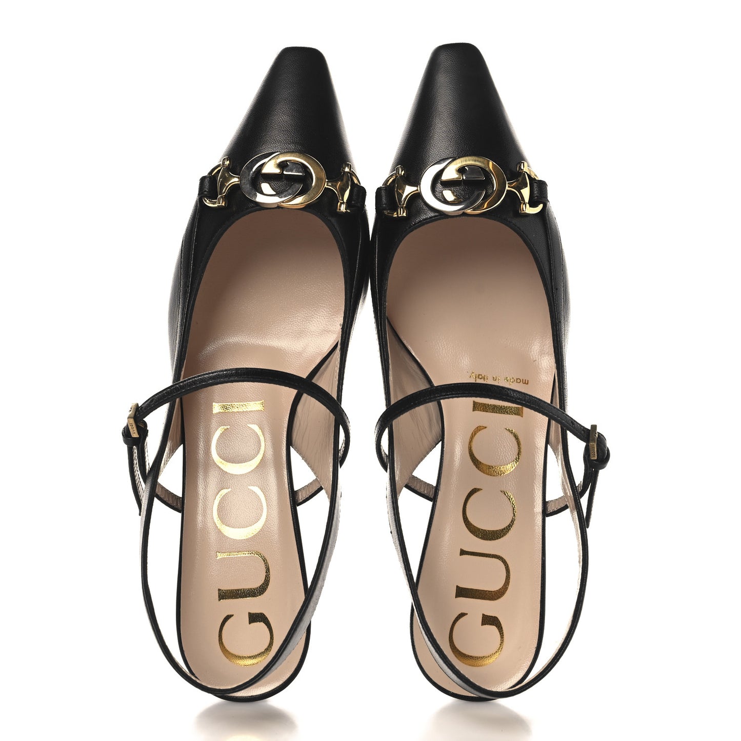Malaga Kid Zumi Low Heel Slingback Pumps 35 Black