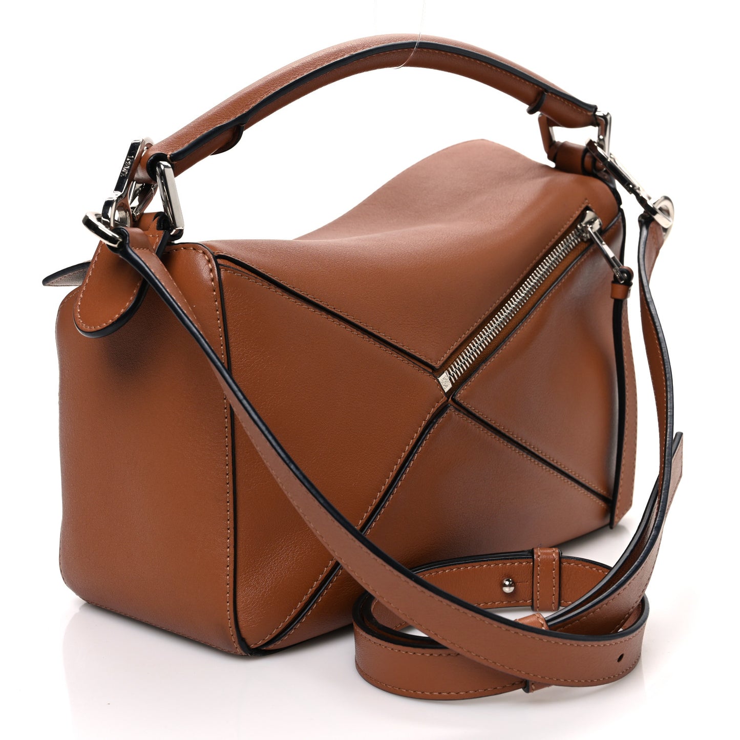 Calfskin Small Puzzle Bag Tan