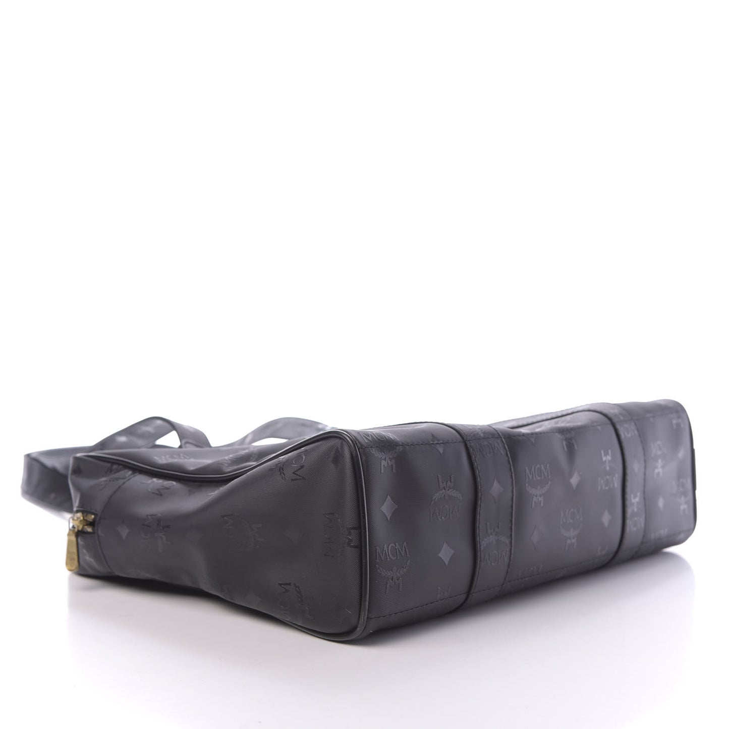 Monogram Coated Canvas Tote Bag Black