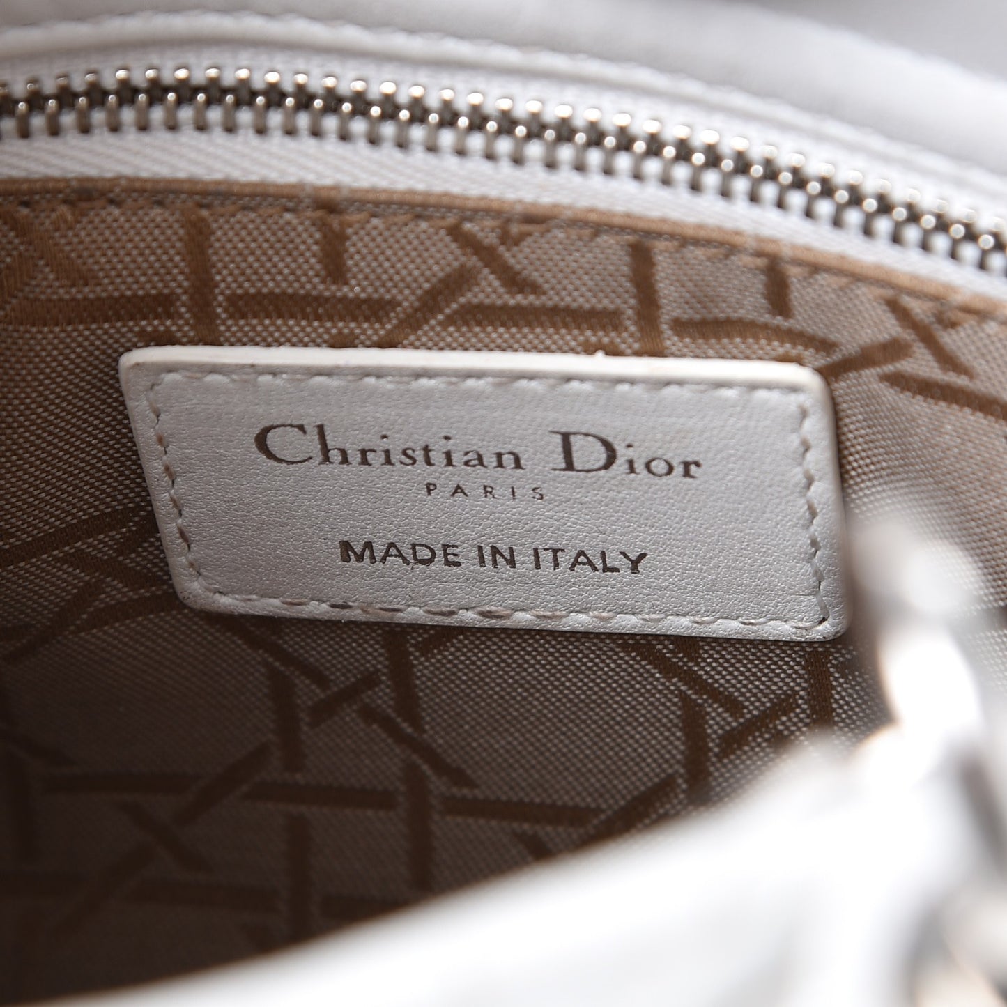 Lambskin Cannage Mini Lady Dior White