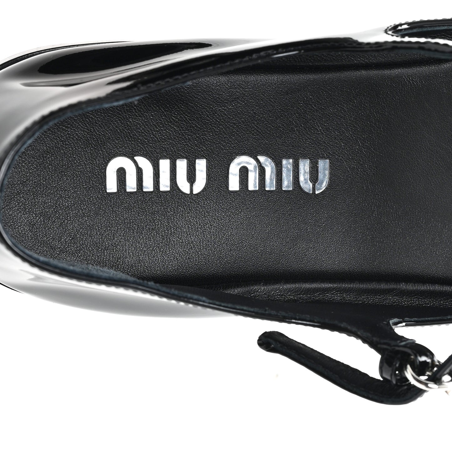 Vernice Logo T-Strap Ballerina Flats 37.5 Black