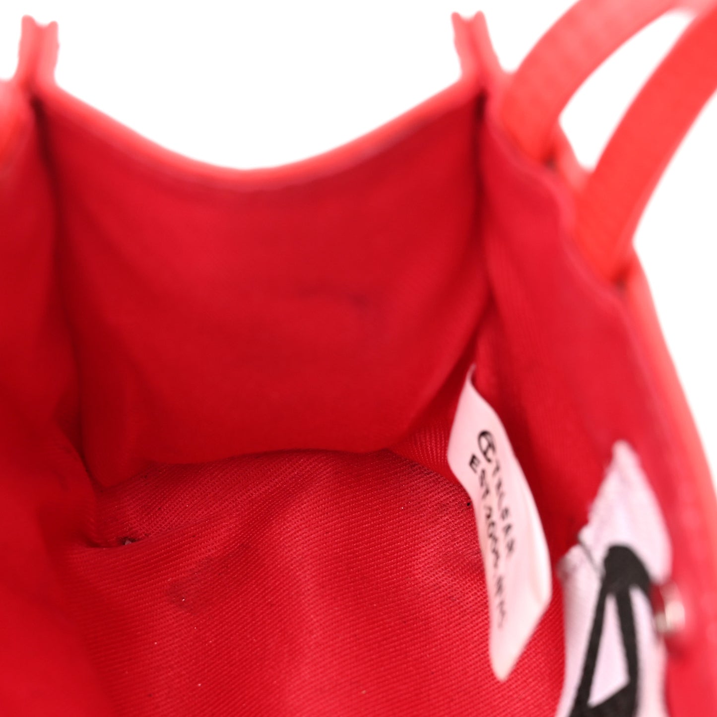 Vegan Leather Small Shopping Bag Red