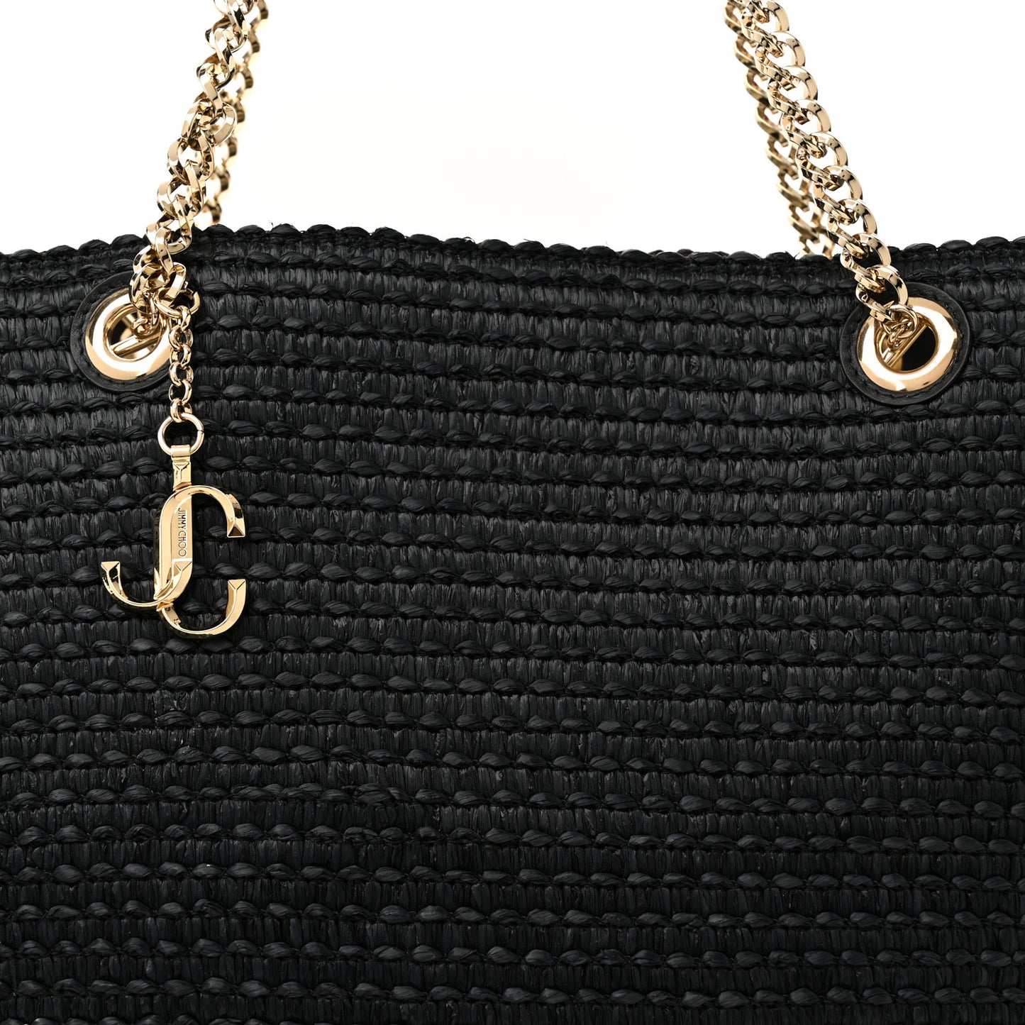 Raffia Small Mari Tote Black