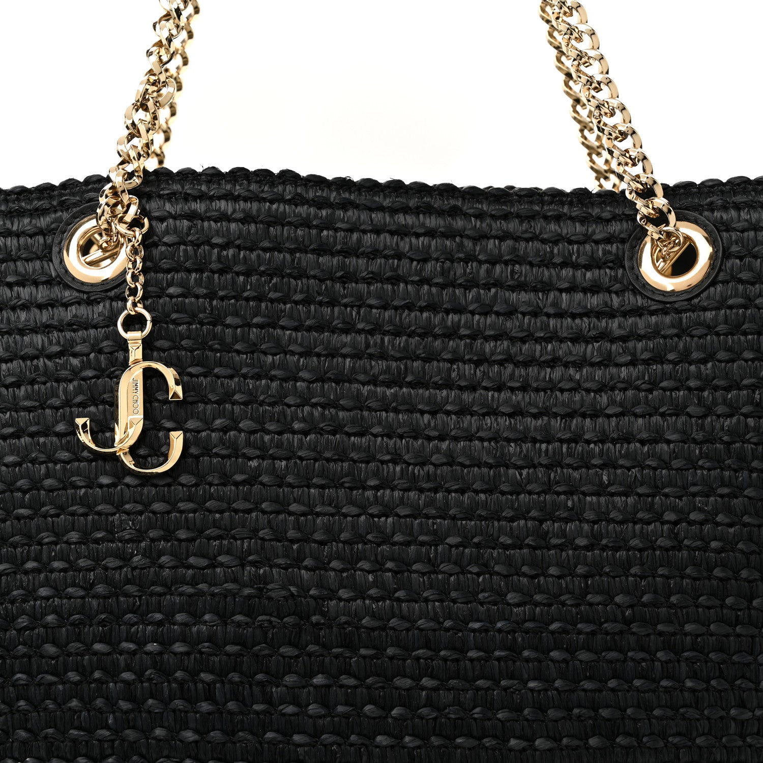 Jimmy Choo Raffia Small Mari Tote Black 8 of 12