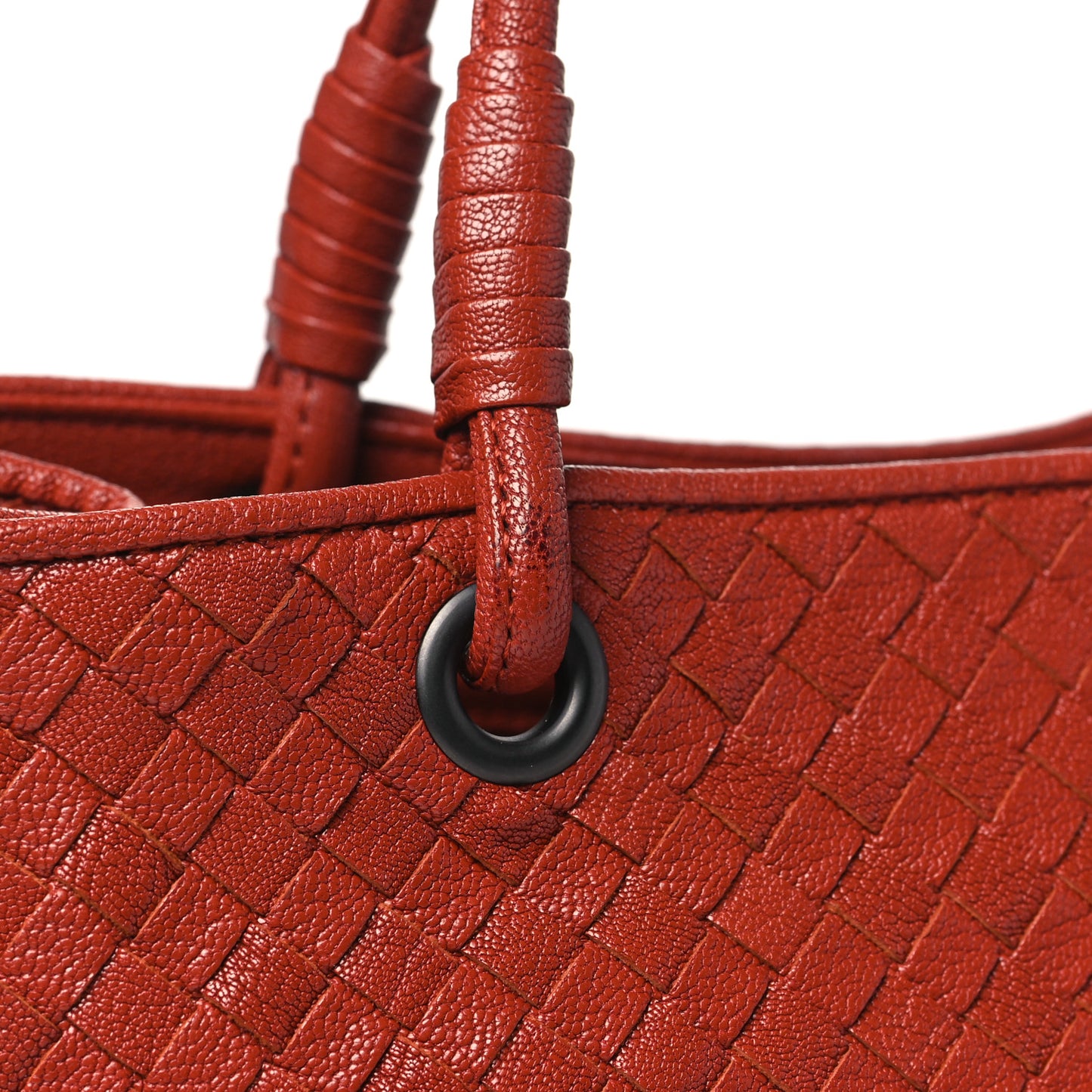 Nappa Intrecciato Woven Tote Terracota